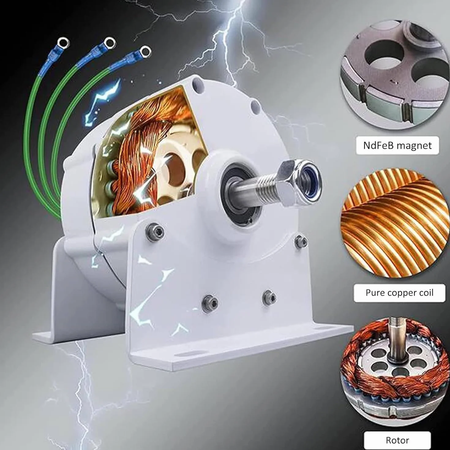 Generador De Imán Permanente, Alternadores Sin Engranajes, Generador De Motor Eléctrico De 12000 W, Generador De Imán Permanente Sin Engranajes Trifásico,220V