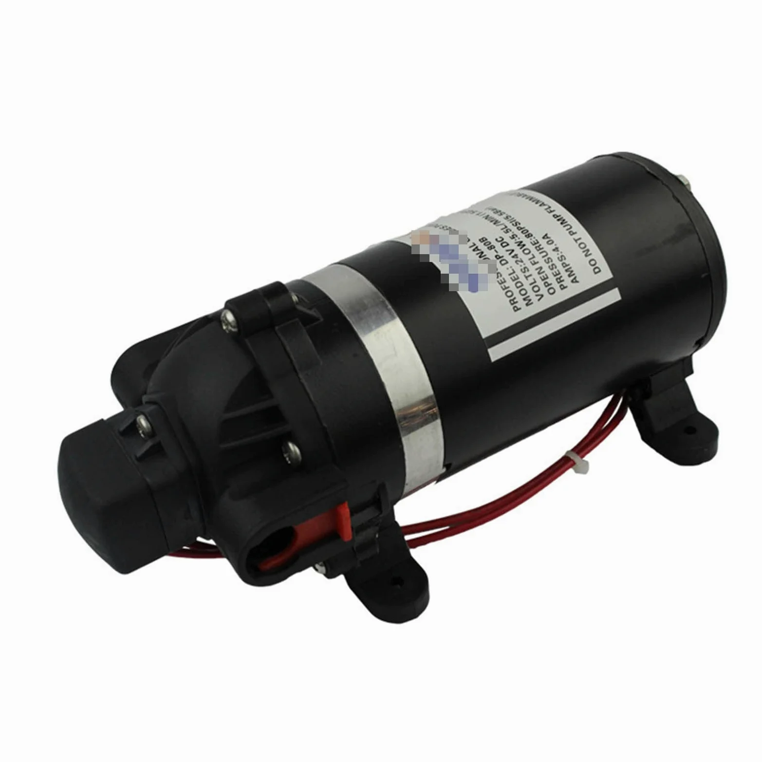 Bomba de Diafragma, 8 0 psi 1.5GPM Bomba de diafragma con interruptor demanda, Las válvulas Santoprene 24V