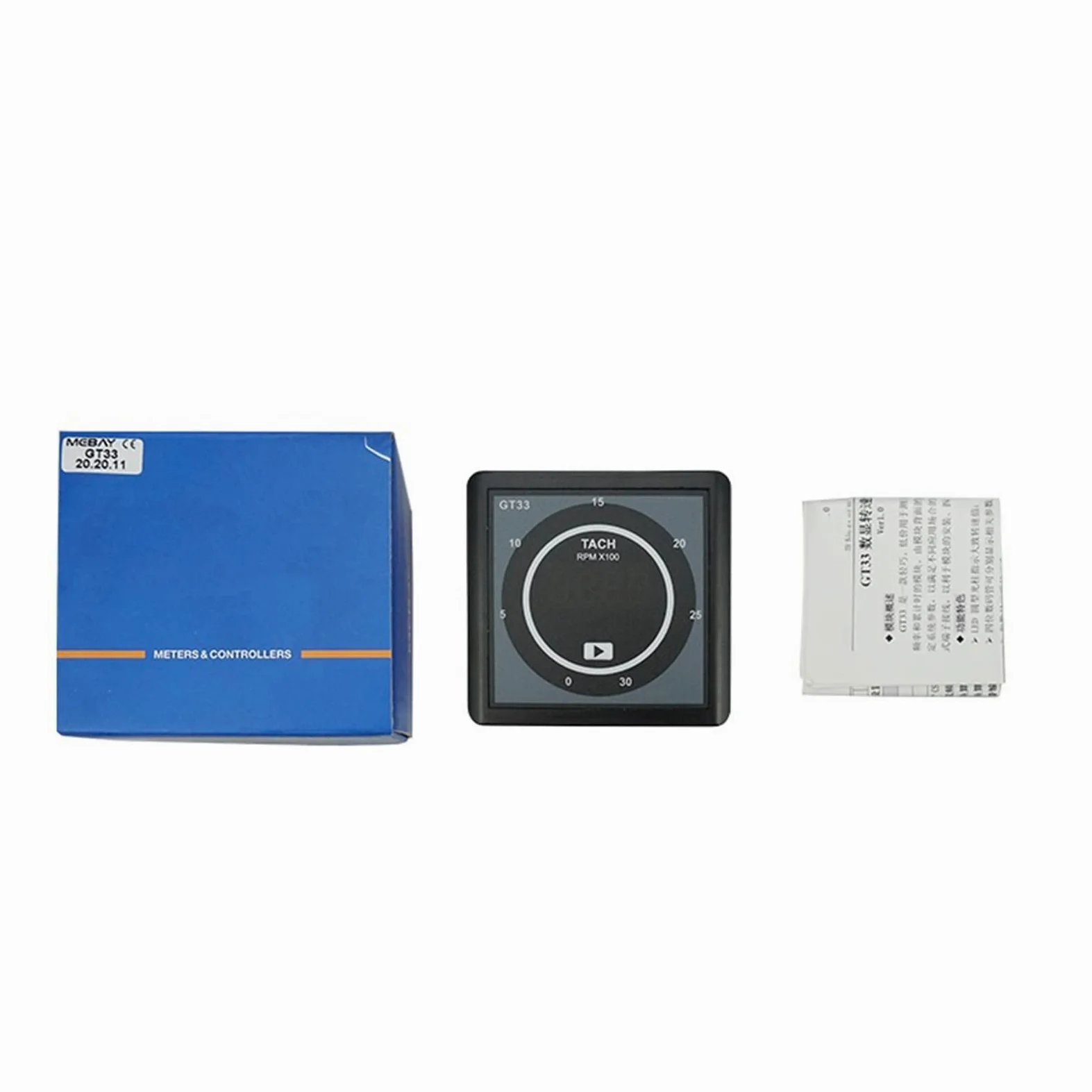 GT33 Generador Controlador Digital Pantalla Multifunción Tacómetro Cronógrafo Diesel Generador Conjunto Panel de Control (Size : GT33)