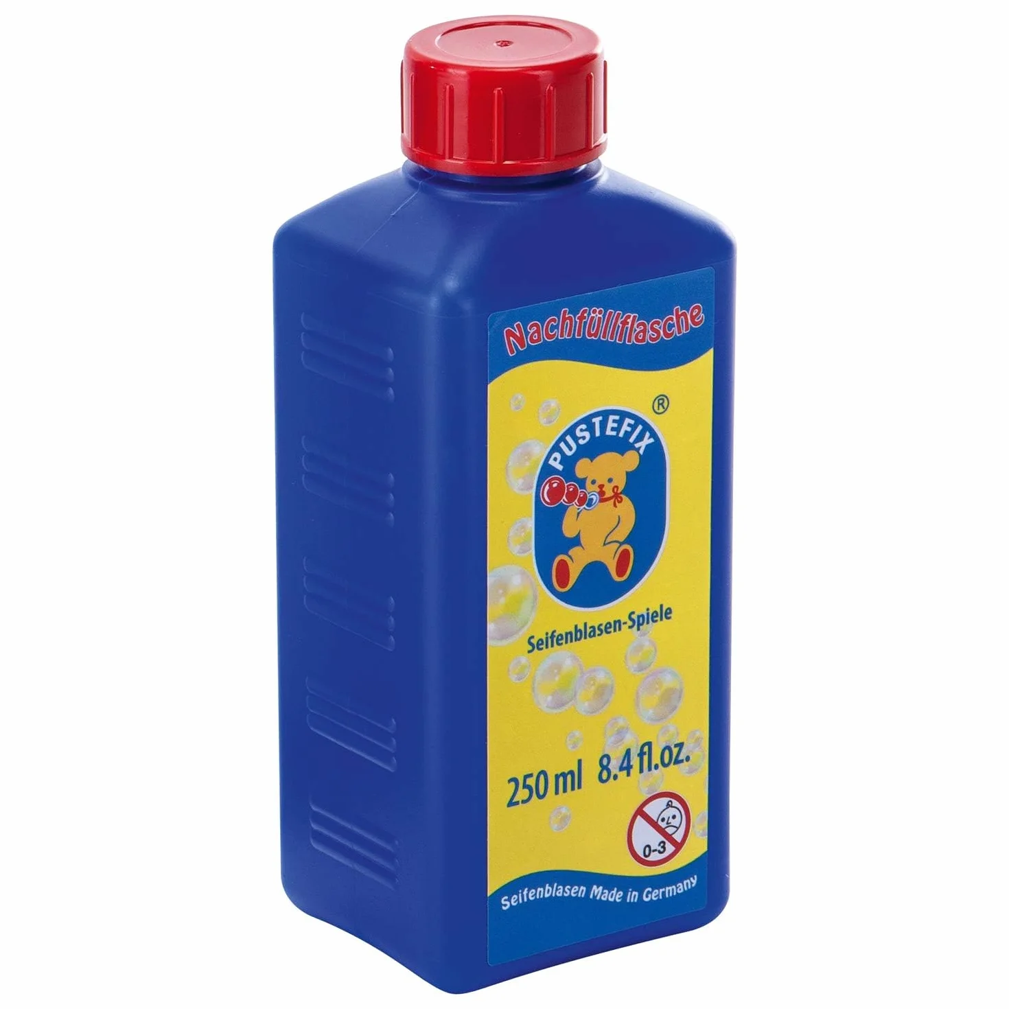 PUSTEFIX Botella de Recarga Mini Burbujas 250 ml para Bodas, Cumpleaños Infantiles, Despedidas