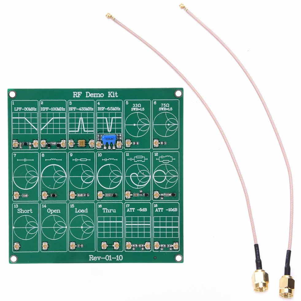 Akozon Atenuador de Filtro Módulo de Prueba RF NanoVNA Analizador de Red Vectorial