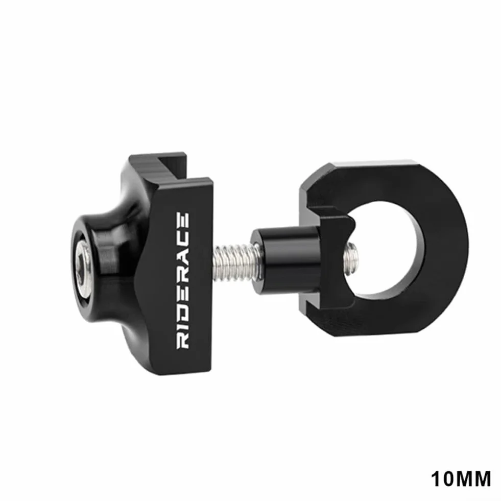 Tensor de cadena de bicicleta de aluminio para riel de engranaje fijo, 10 mm, 20 g, negro