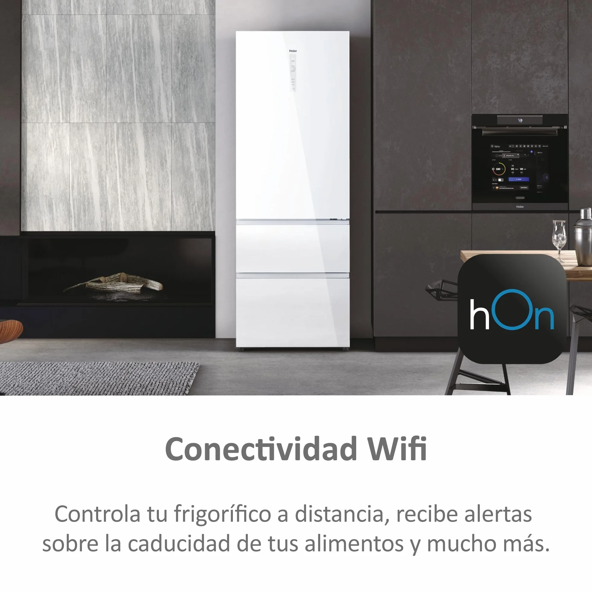 Haier Frigorífico Combi 3D 70 Series 7 HTW7720DNGW 483L Total No Frost Motor Inverter Blanco
