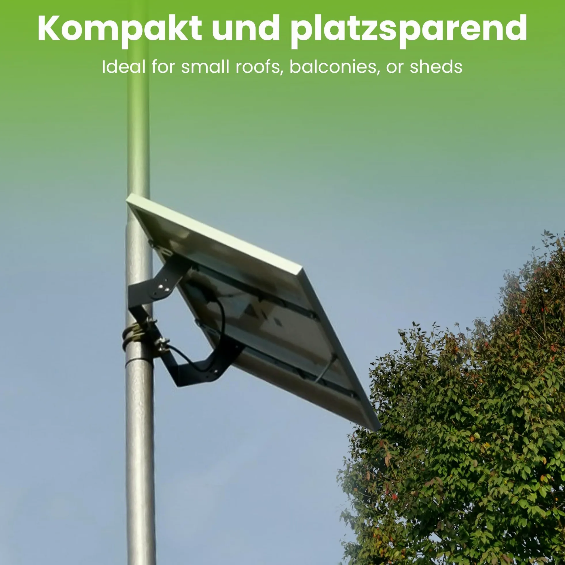 Offgridtec pared Set de montaje de soporte para módulos solares panel solar, 20 – 50 W, aluminio, 1 pieza, 006520