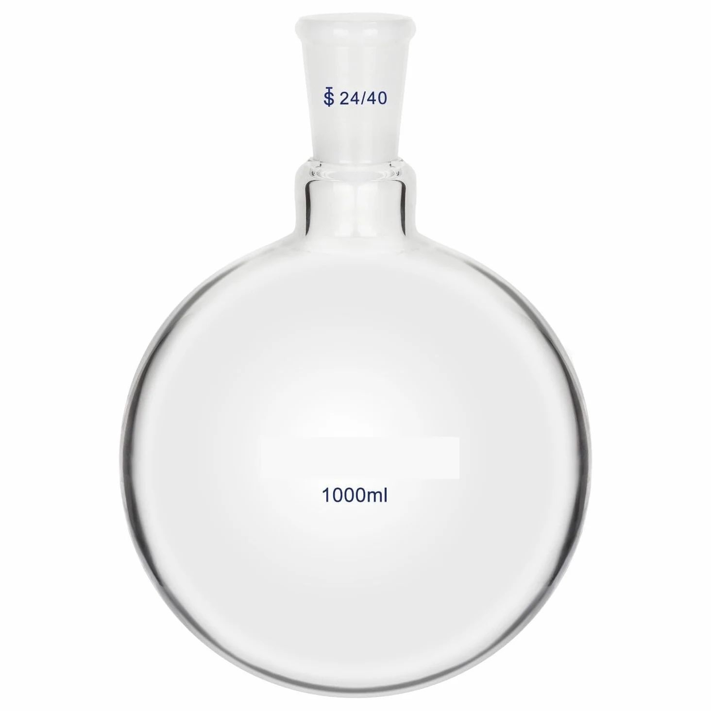 Frasco de fondo redondo de vidrio de borosilicato, Pared gruesa, Cuello corto, Junta 24/40, 100 ml(1000 ml)