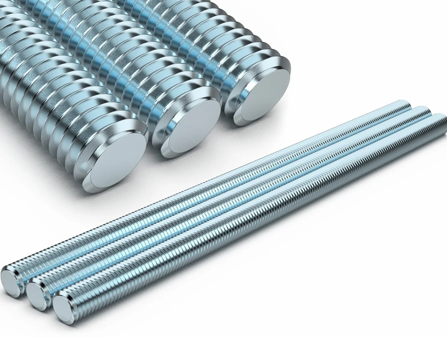 Varilla Roscada M10 x 300 mm Galvanizado DIN 975 Acero Carbono Grado 4.8
