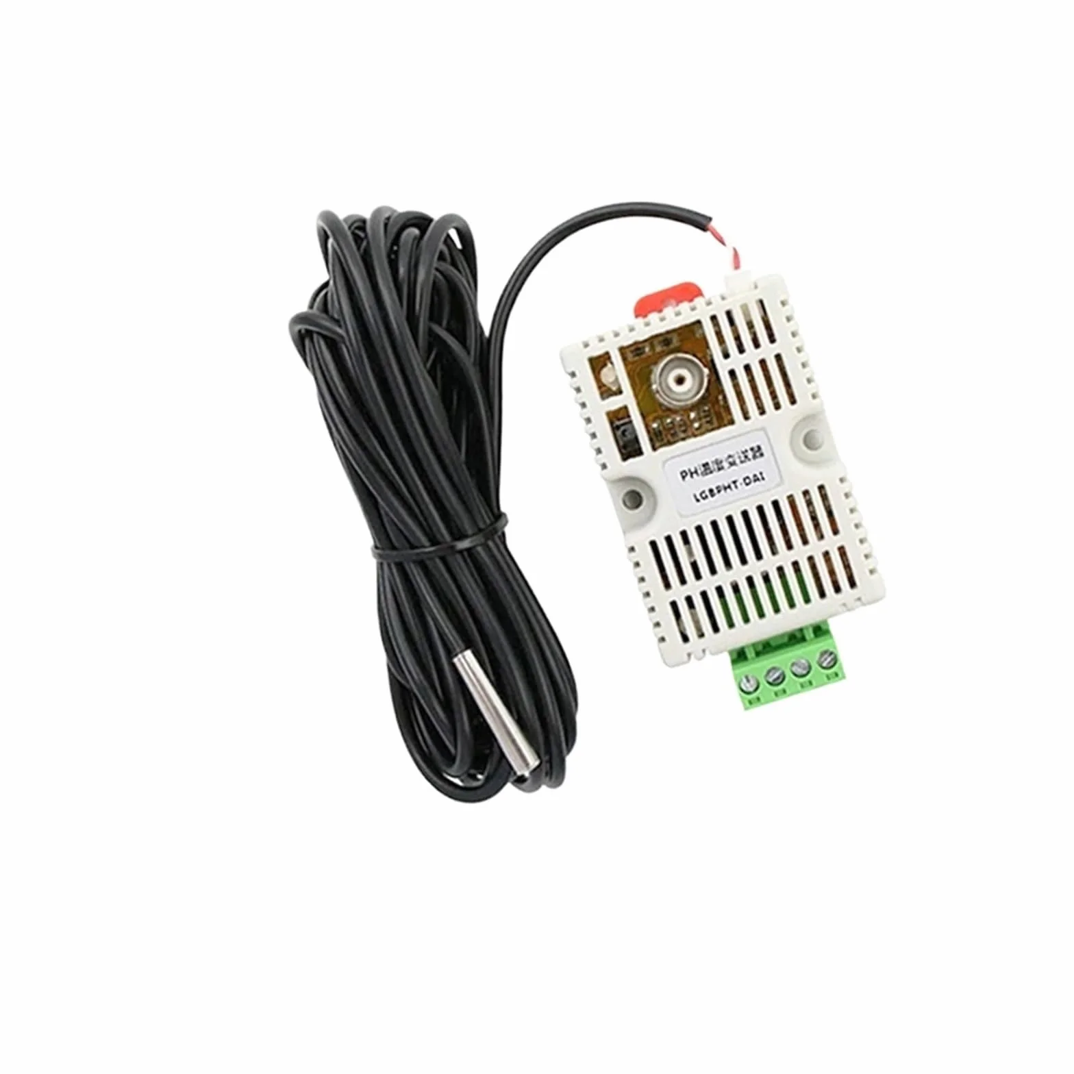 Módulo Sensor de detección de transmisor de Temperatura de PH del Agua Voltaje 0-5V 0-10V 4-20mA Salida RS485 Sensor de PH electrodo BNC (Color : BL-T-V10)