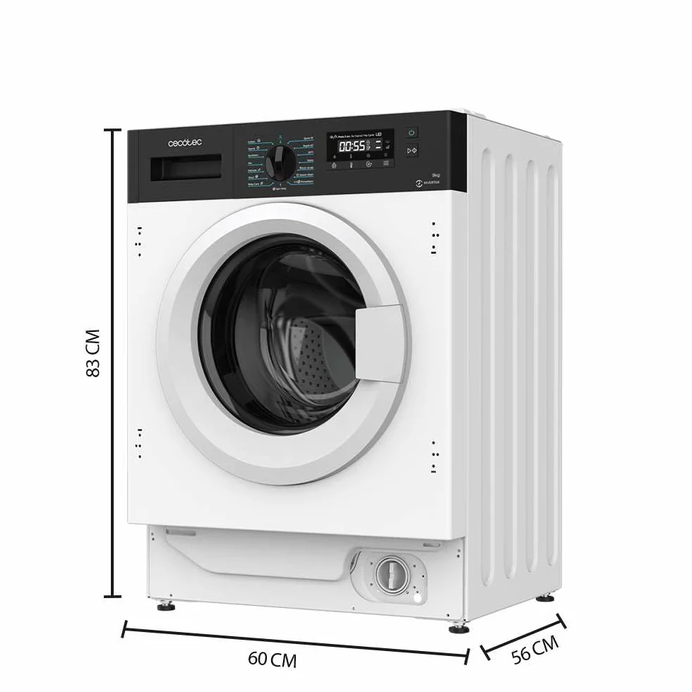 Cecotec Lavadora Integrable Bolero DressCode 940 BI 9kg 1400RPM Inverter A+++