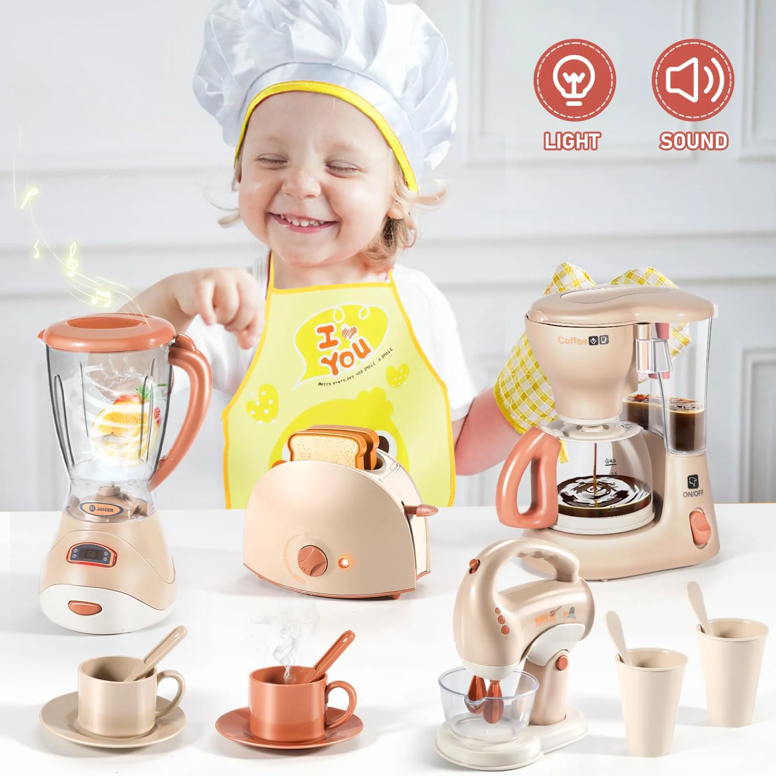 Cocinita Infantil y Cocina Juguete, Regalo Cumpleaños Niños 3-7 Años, Juguetes Niña 2 Años
