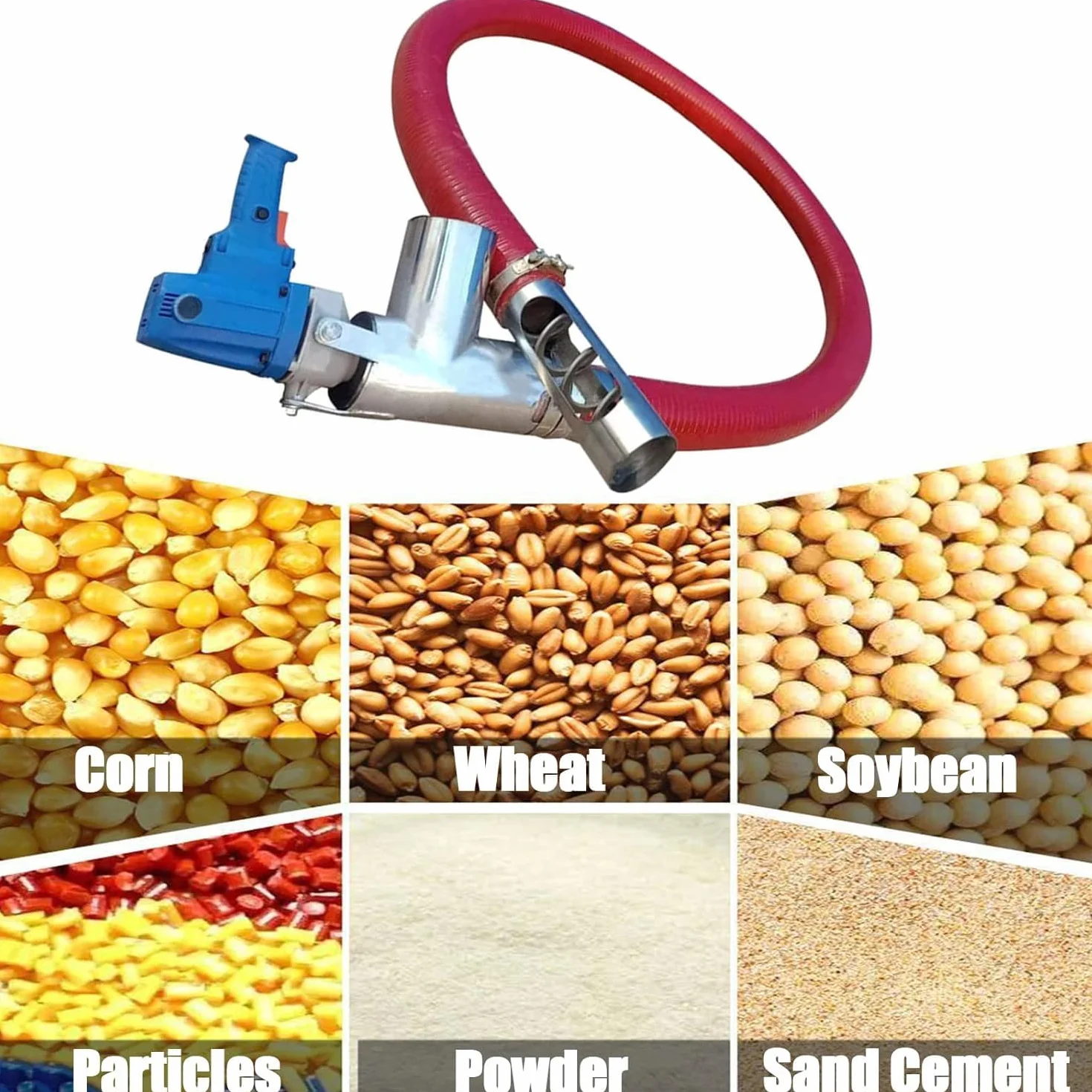 Máquina de succión de granos Transportador de polvo de gránulos de granos Transportador de tornillo de cemento y arena en polvo para granjas Máquina de alimentación por succión grande y pequeña p