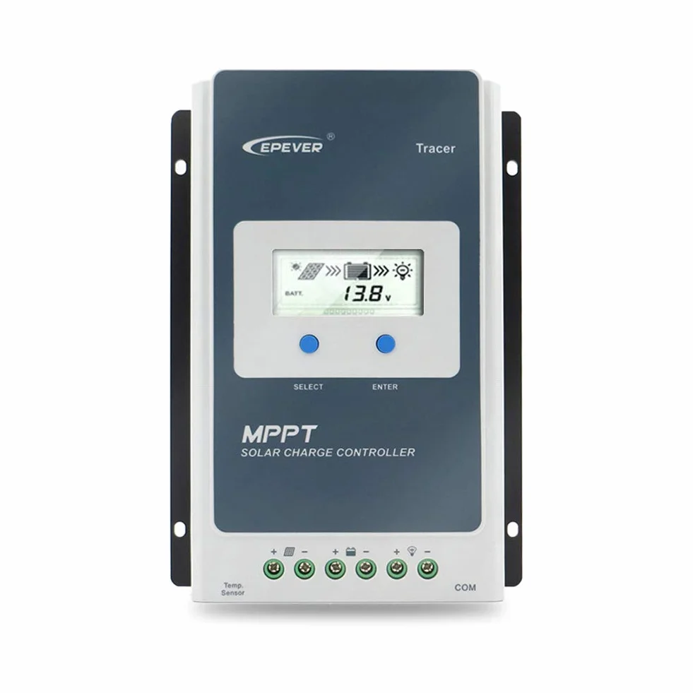 EPEVER® 20A MPPT Controlador de Carga Solar Identificación Automática de 12V/24V con Pantalla LCD para Estaciones Base de Comunicación y Sistemas Domésticos - Tracer 2210AN