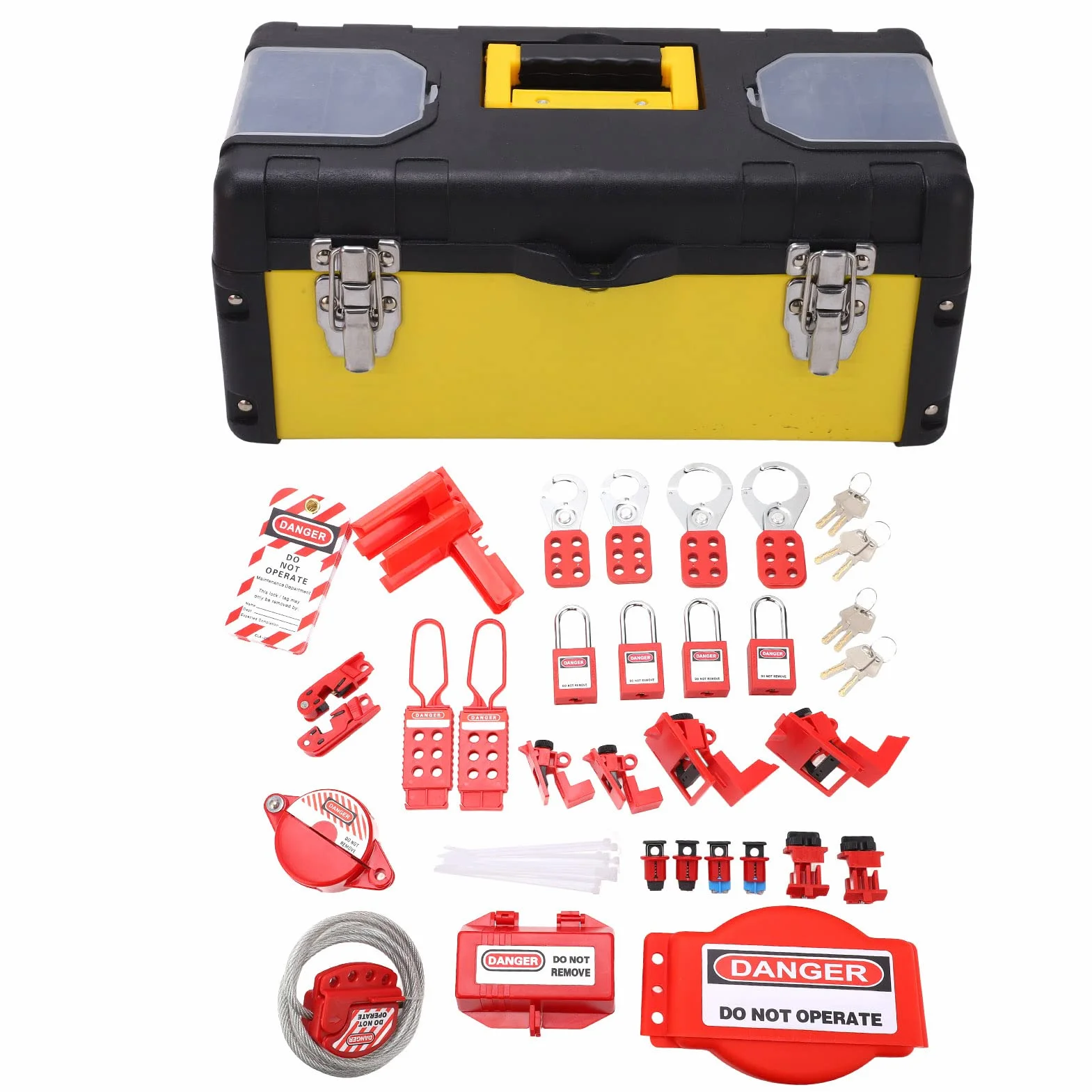 Lockout Tagout Station Kit High Temperature Lockout Tagout Kit Electrical kit de bloqueo eléctrico Stable Per candado electrico formance Lockout Tagout , with Tool Box Kits Kits