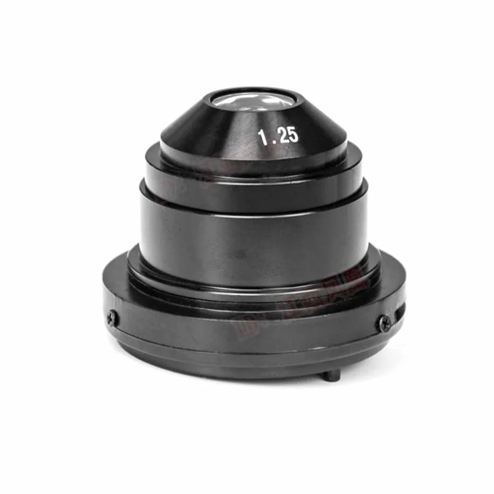 Accesorios para microscopio de Laboratorio NA1.25 Condensador Luz convergente Iris Apertura de diafragma para microscopio biológico de Plataforma mecánica Doble con Filtro