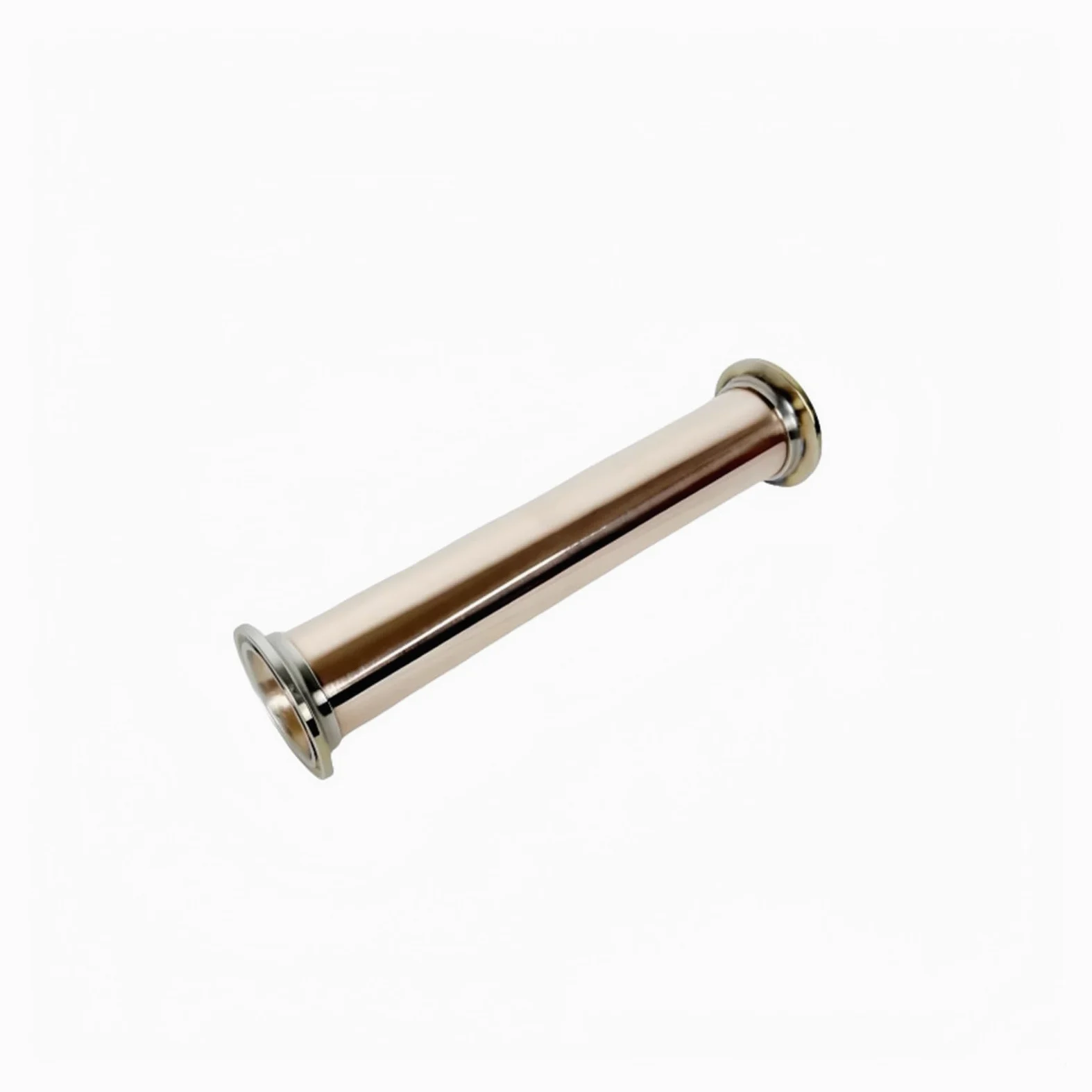 Tubo tubería sanitaria de triple carrete Tubo/tubería de cobre de triple abrazadera de 1,5" de diámetro exterior de 50,5 mm, longitud de 200 mm y grosor de 1,5 mm, for destilación.
