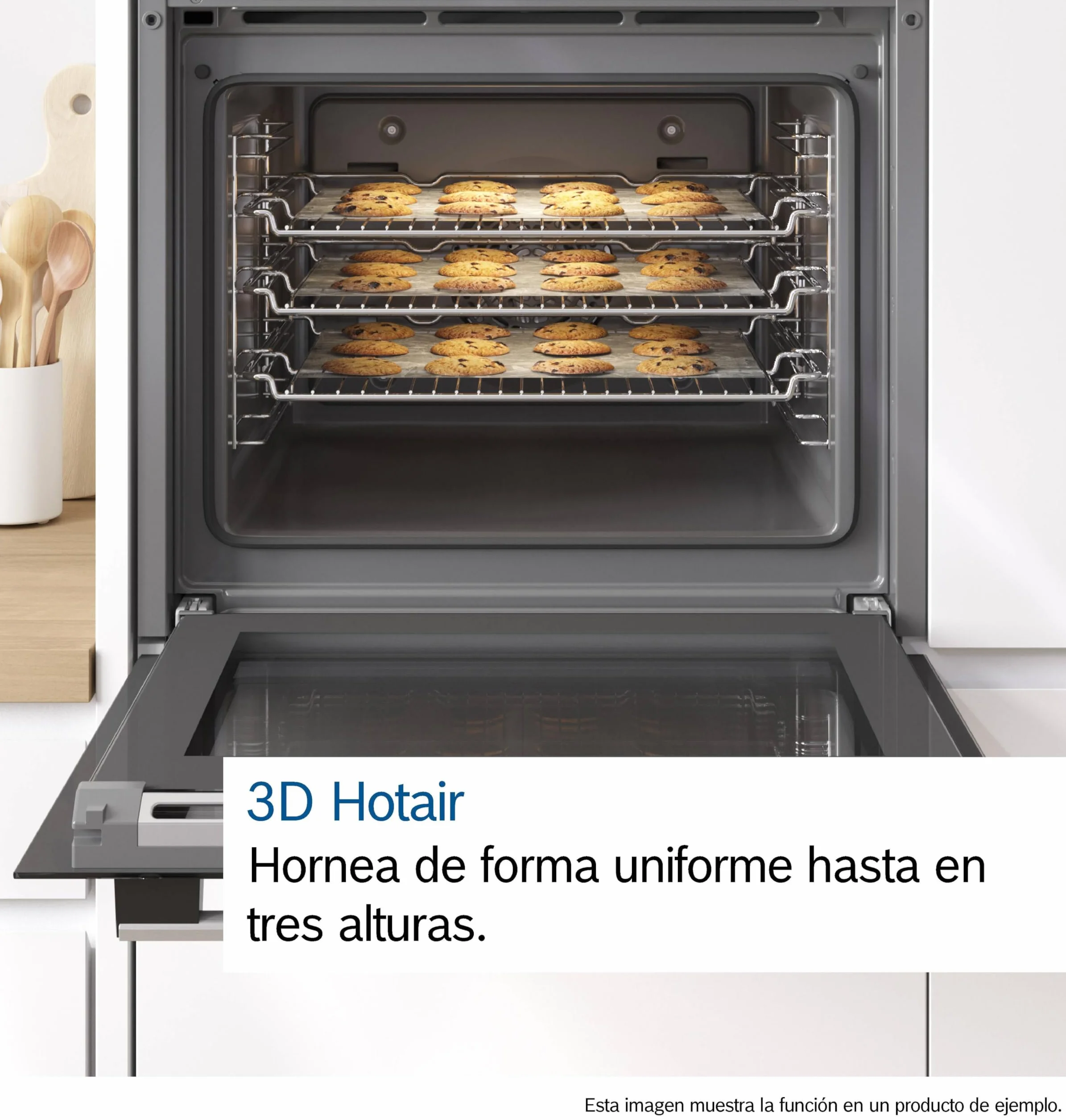 Bosch Horno Multifunción Serie 4 60 cm 3D Hotair Asistente de limpieza con agua Acero HBA514ES3