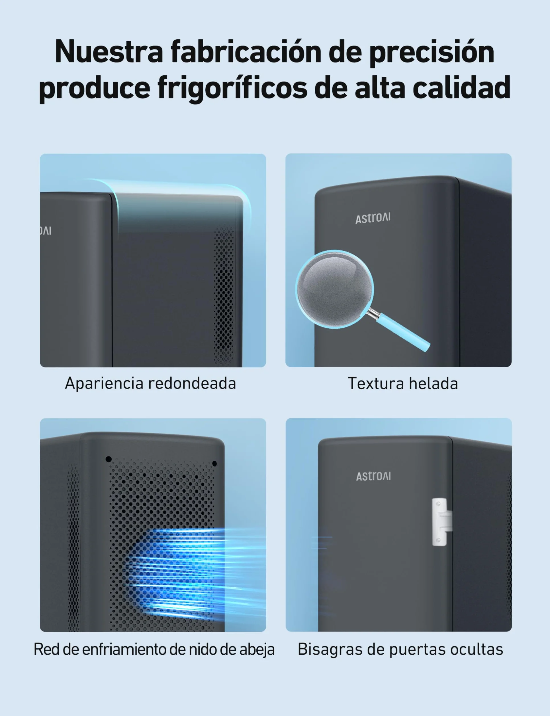 AstroAI Nevera Pequeña Portátil 6 Litros, Mini Frigorífico para Coche y Dormitorio (Negro)