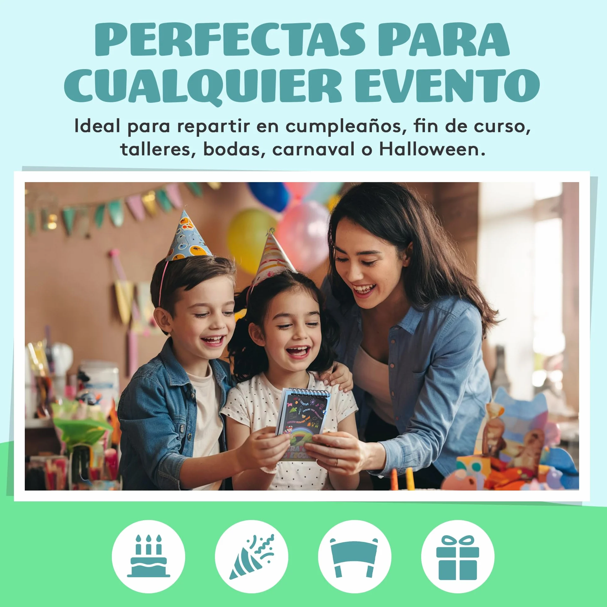 25 Pack Regalos Cumpleaños Niños Colegio - Libretas Scratch Art Manualidades Dibujo Papel Rascar 4-8 Años