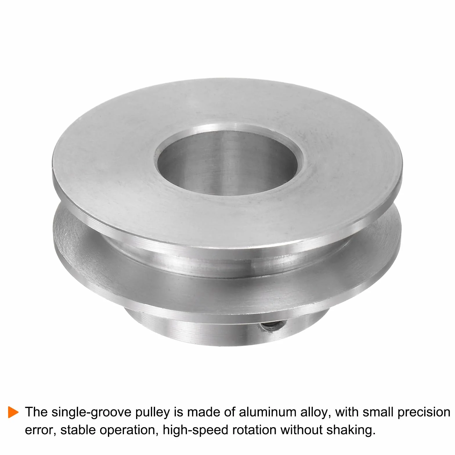 sourcing map Polea de Ranura Única 16mm Diámetro Fijo 40mm Diámetro Exterior Aleación de Aluminio con Llave Hexagonal