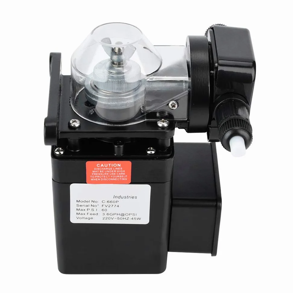 Chrees Bomba Dosificadora para Piscina Bomba Dosificadora de Químicos Automática para Piscina 220V 516GDP 125PSI Regulación de 4-100% con Cabezal Fronta