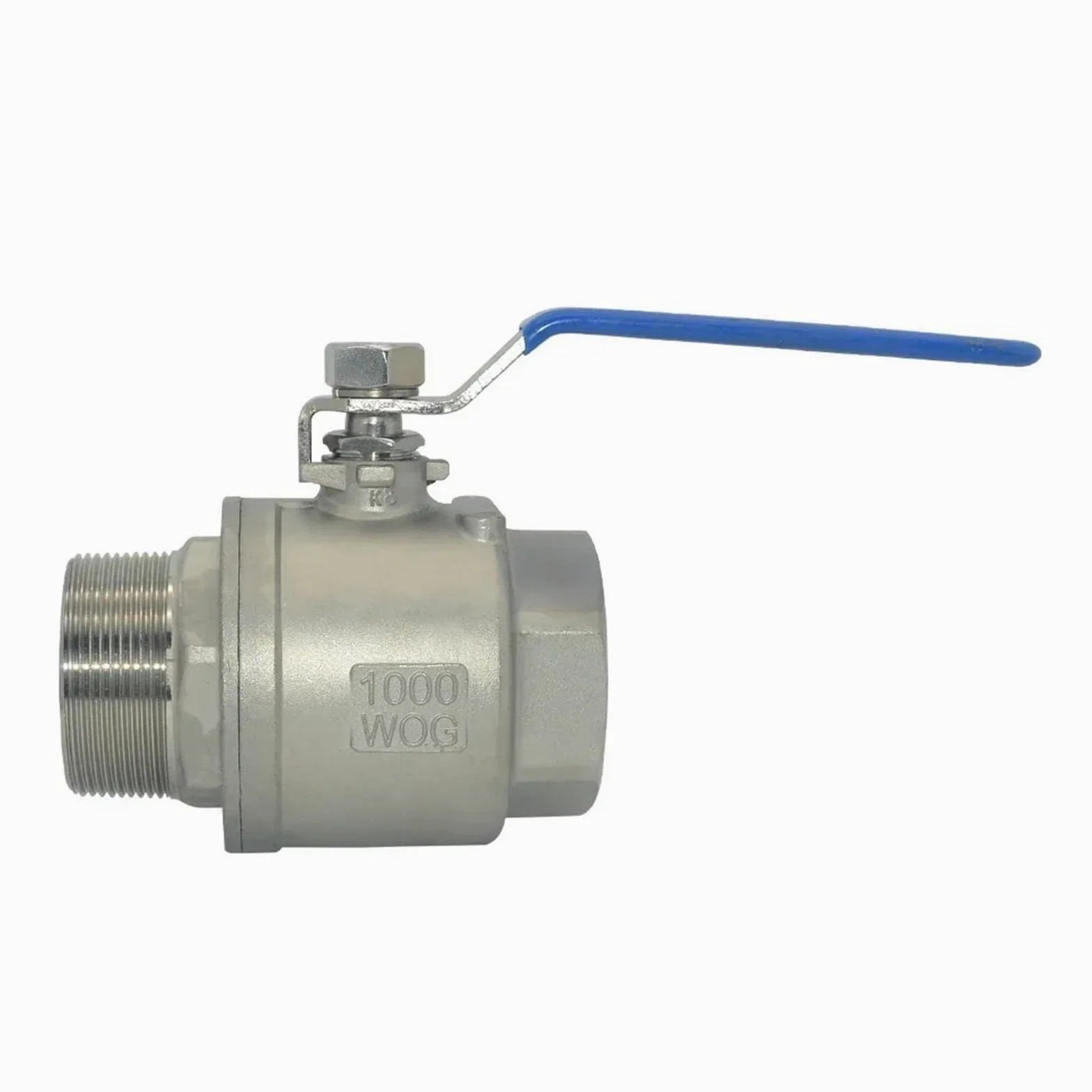 1 Uds 304 válvula de bola 2P acero inoxidable 1/4 3/8 1/2 "3/4" "2" BSP adaptador instalación del interruptor aceite Gas agua rosca macho y hembra(2")