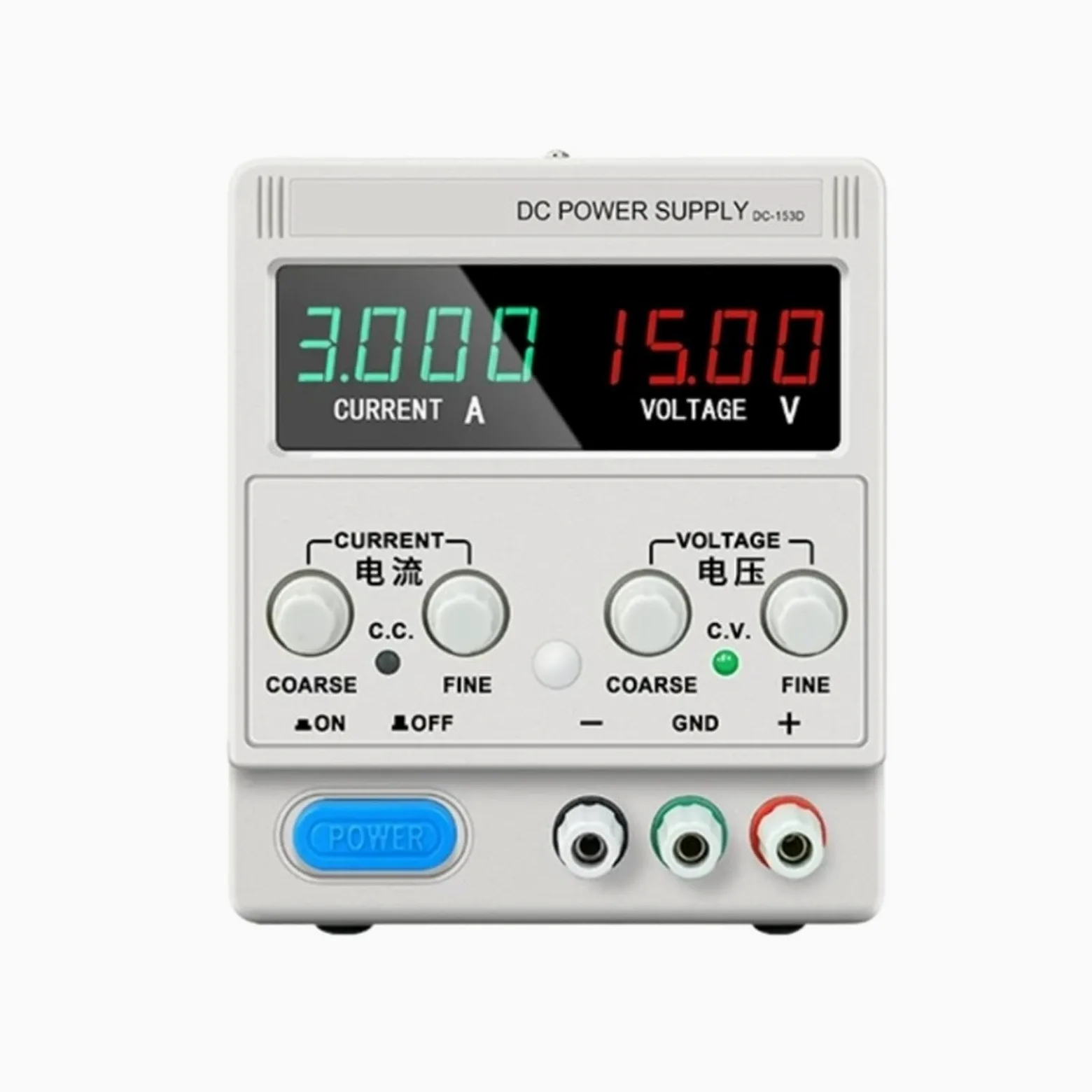 Fuente de alimentación regulada por CC Ajustable DC153D 45W, Fuente de alimentación de 15V 3A CC