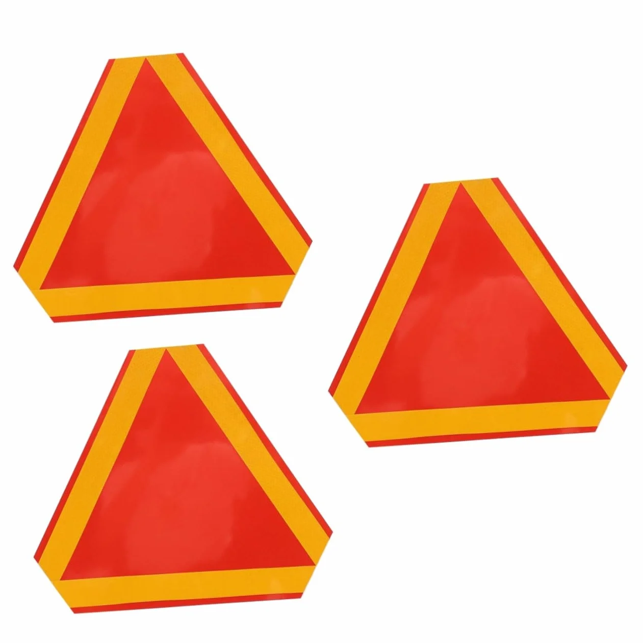 Juego de 3 Señales Triangulares Reflectantes de Seguridad Vial para Coche