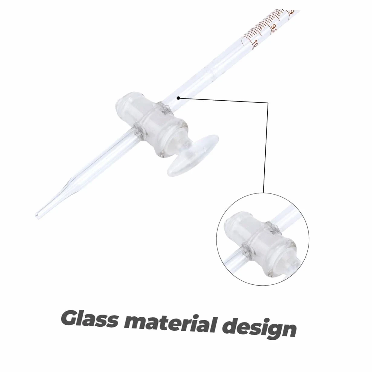 Bureta de Vidrio Borosilicato - Herramienta de Titulación de Laboratorio, Fácil de Usar & Duradera(Transparent,5pcs,25ml)