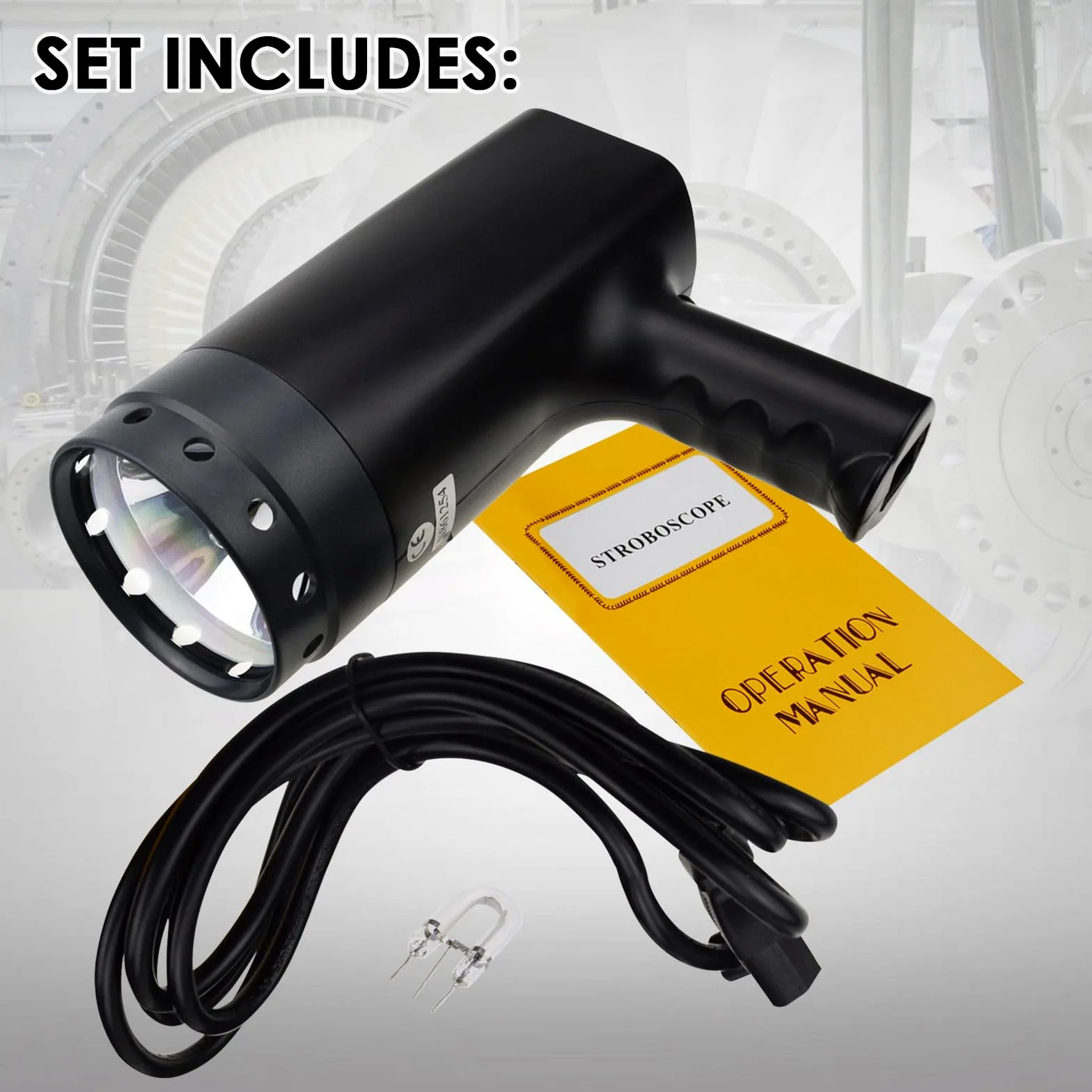 Landtek Instrumentos estroboscopio luz Digital con comprobador de 50 A 12000 FPM