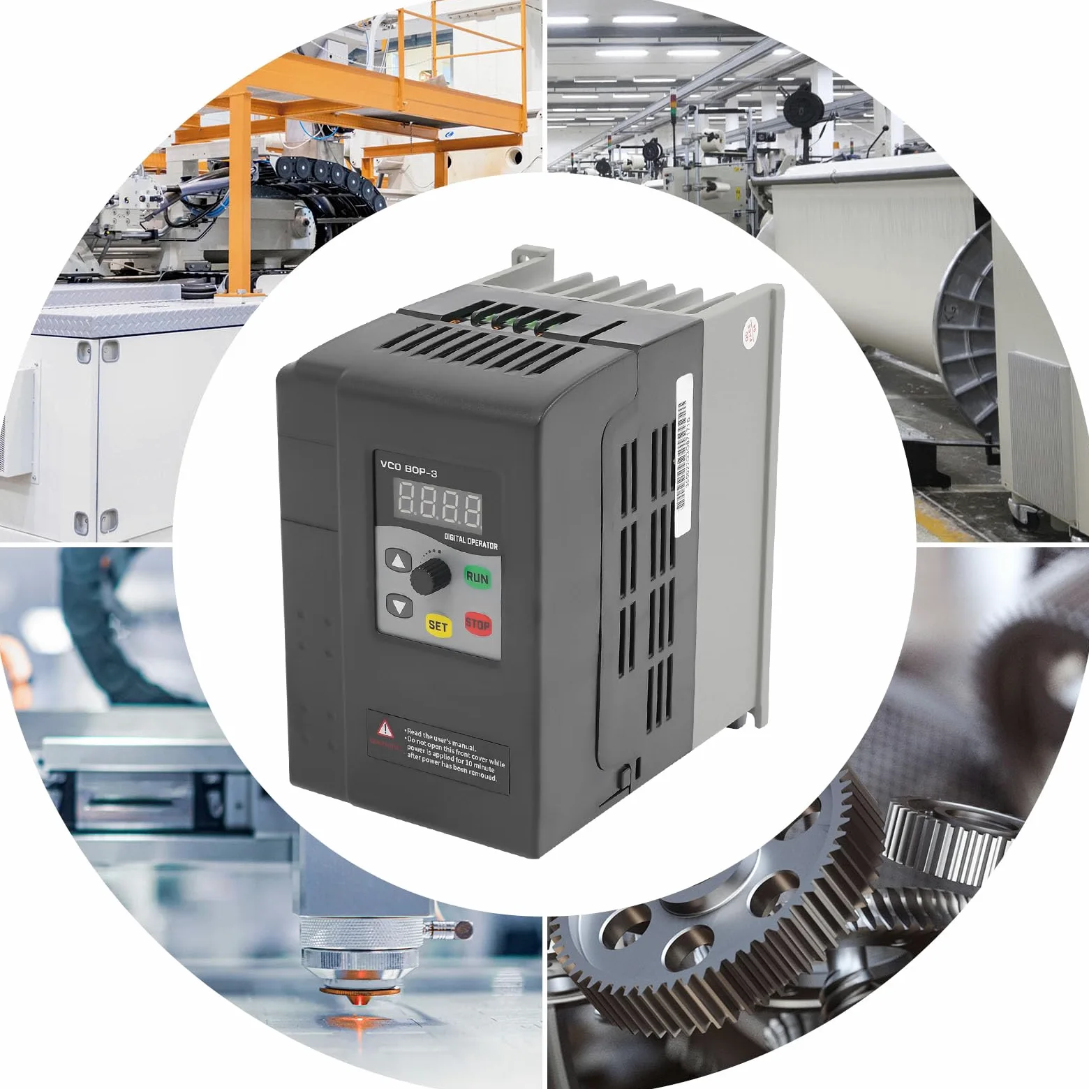 Inversor de frecuencia de 2,2 kW, 3 PH, 380 V, para motor de husillo, regulación de velocidad (entrada de 1 fase y salida de 3 fases), para ventiladores, bombas de agua, máquinas de carpintería