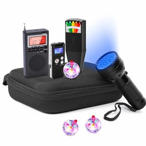 Kit profesional de 8 piezas de equipo de caza de fantasmas, kit de caza de fantasmas para investigación paranormal, equipo completo de investigación de fantasmas con medidor EMF, caja de espíritu y