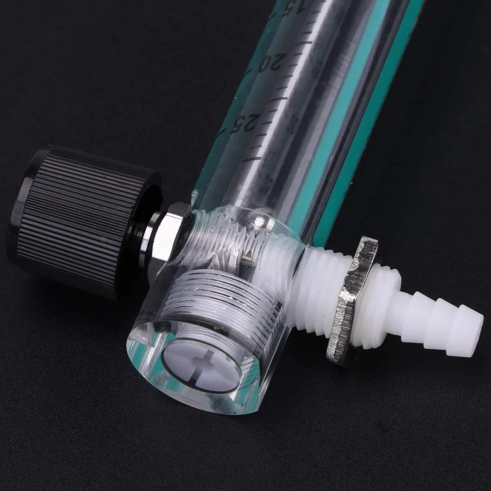Medidor de Flujo de Gas LZQ-5 2.5-25LPM con Válvula de Control para Oxígeno/Aire