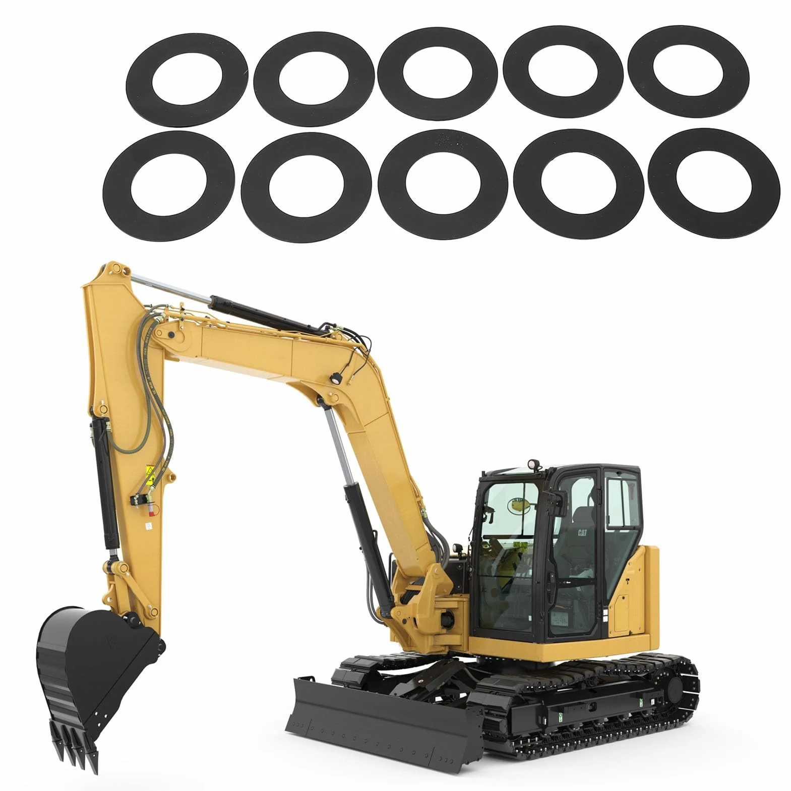 Kit de cuña de pin de cubo 65 mm para excavadoras CAT 311 311C 311D 311F Case 9013