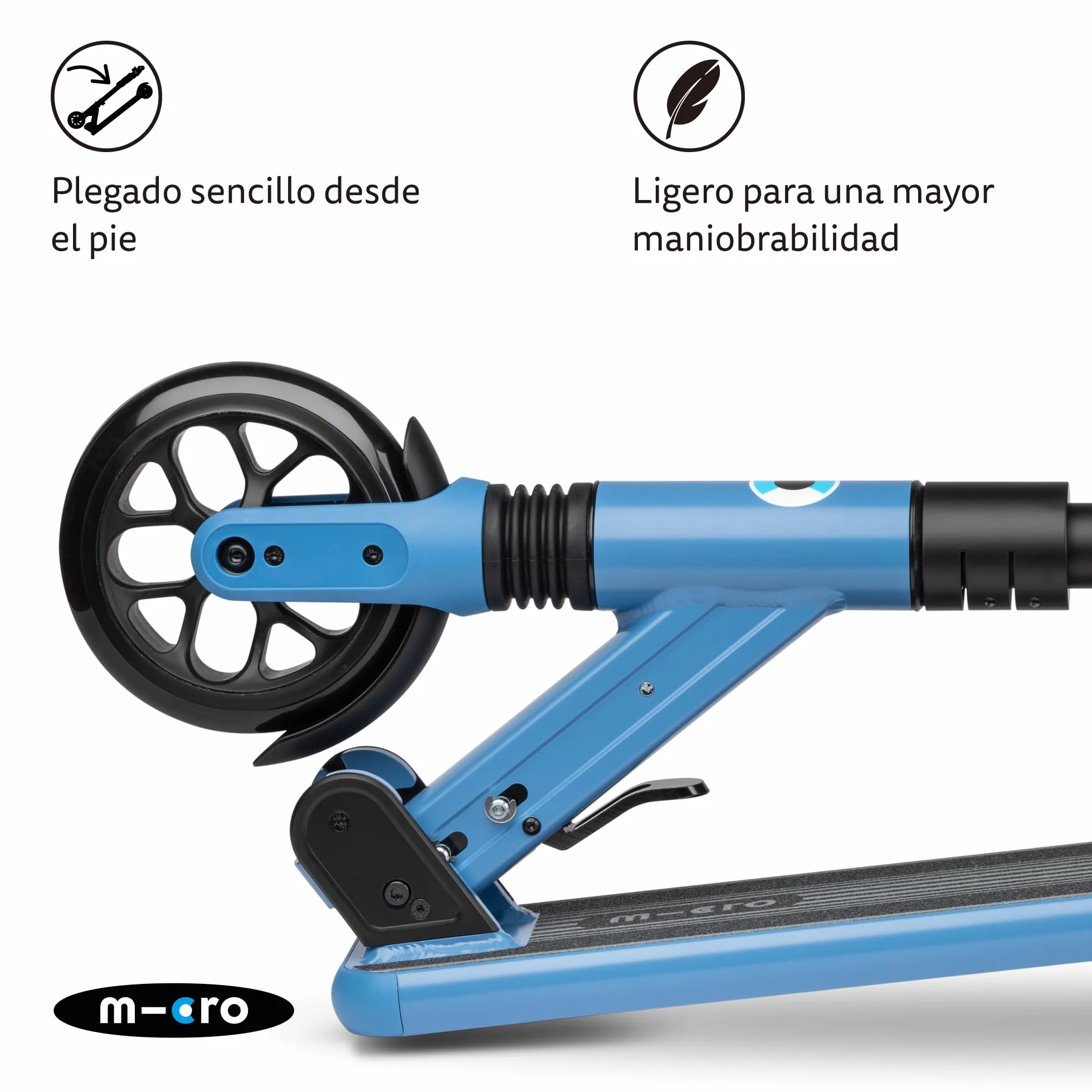 Micro® Sprite Suspension Patinete 2 Ruedas Niños Adultos Suspensión Delantera Plegado rápido Altura Regulable