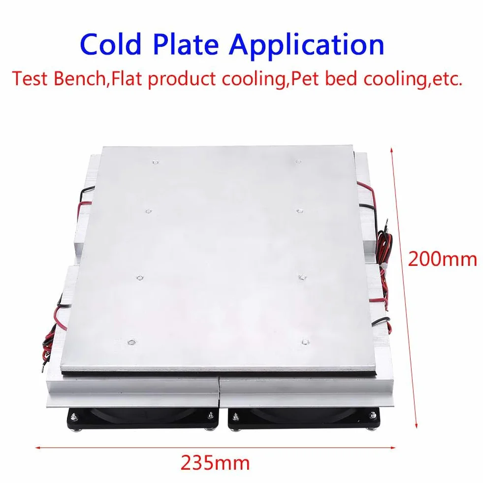 Refrigerador de placa fría termoeléctrico Peltier de refrigeración de semiconductores de bajo ruido portátil de 240 W con ventilador para refrigeración de espacios pequeños