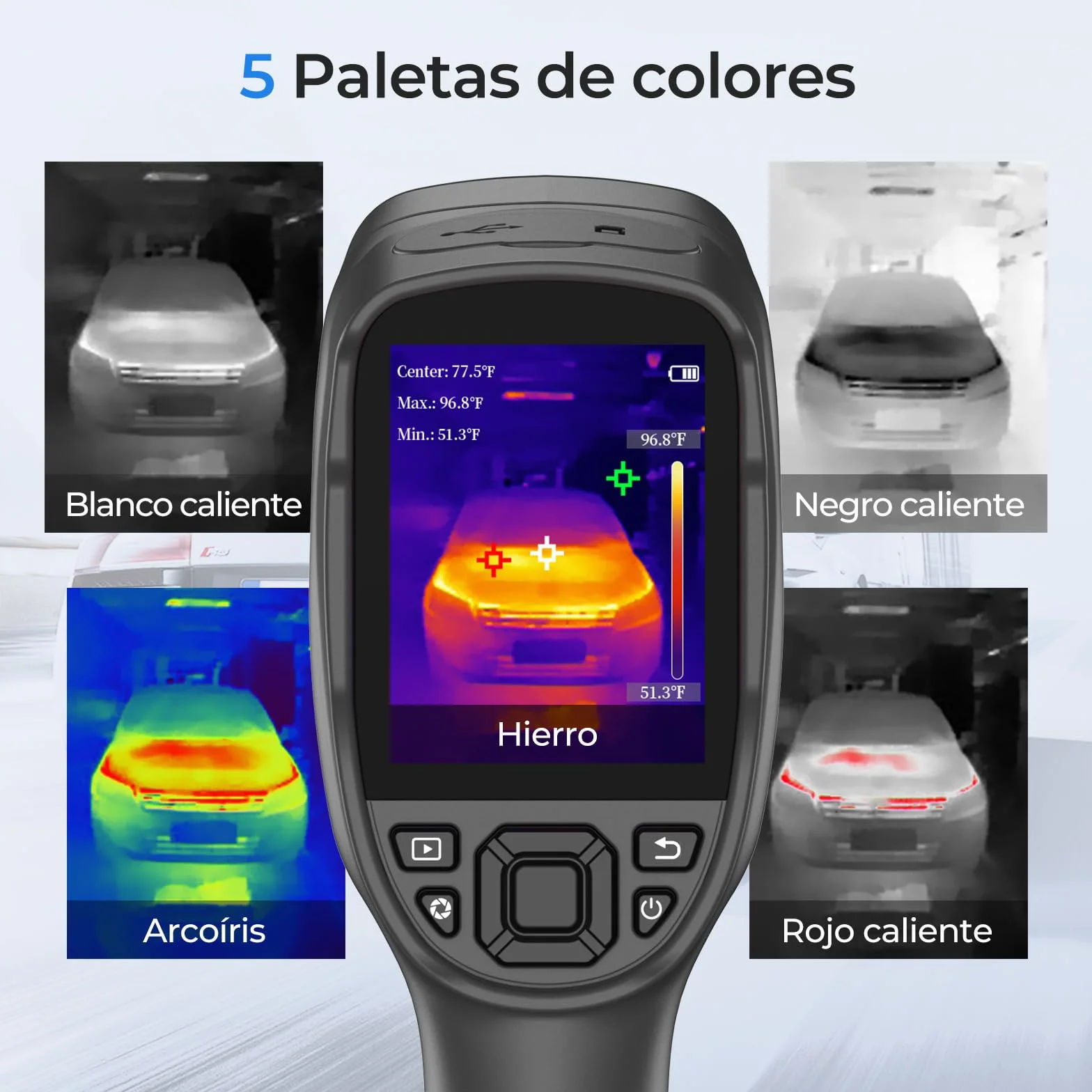 TOPDON TC004 Lite Camara Termica, Cámara Termográfica portátil con resolución IR de 240x180, Duración de Batería de 15 Horas y Zoom de Imagen 2X/4X, Rango de temperatura de –20 ℃ a +550 ℃