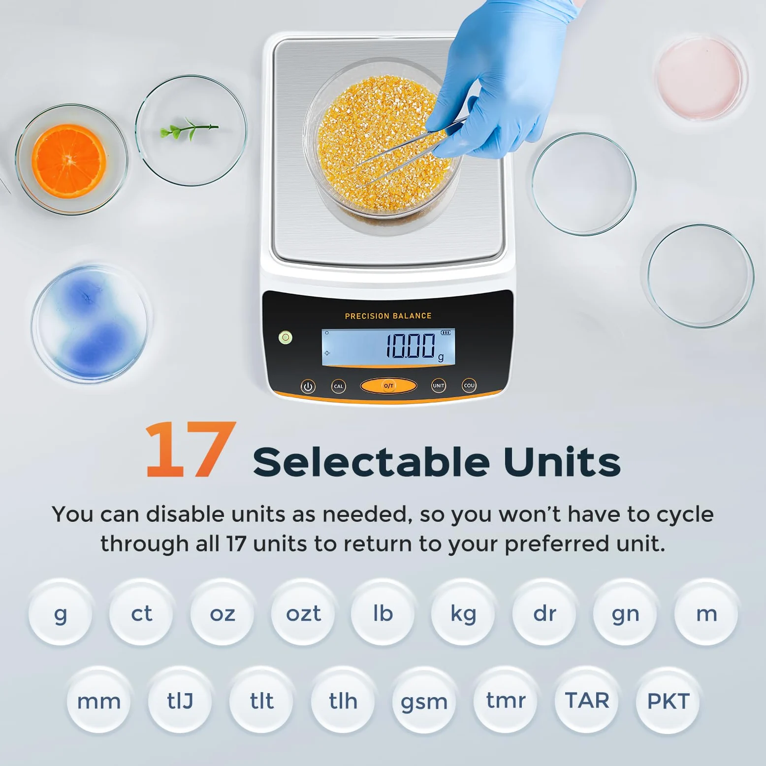 Bonvoisin Báscula de laboratorio: 5000 g x 0,01 g, báscula digital recargable con interfaz RS232, precisión de 0,01 g