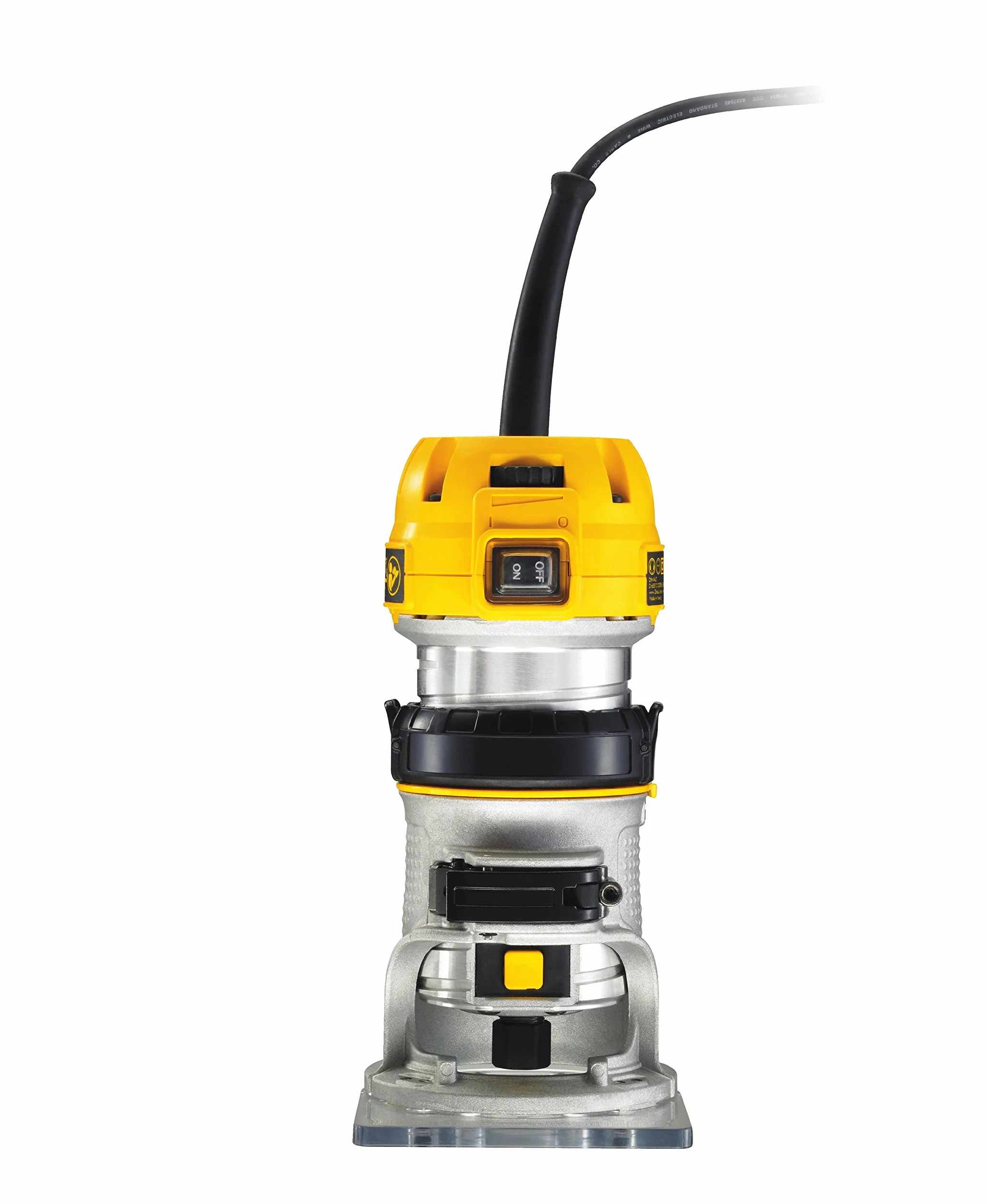 DeWalt D26204K-QS Fresadora Combo 900W-27.000 RPM (6-8 mm) -Electrónica, Negro y amarillo