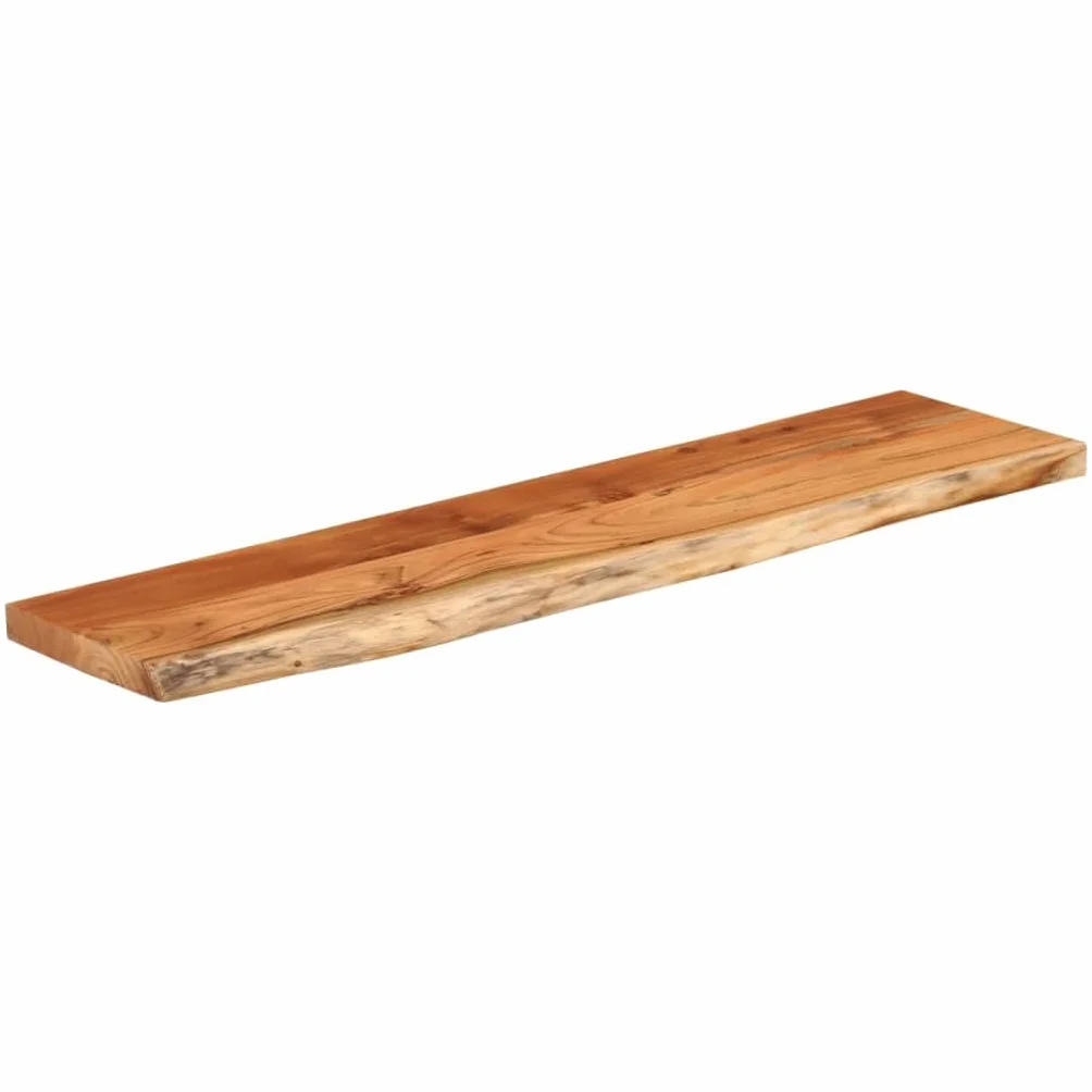vidaXL Tablero Rectangular, Superficie de Mesa Auxiliar, Tablero de Repuesto, Superficie de Comedor, Madera de Acacia Borde Vivo 160x40x2,5 cm