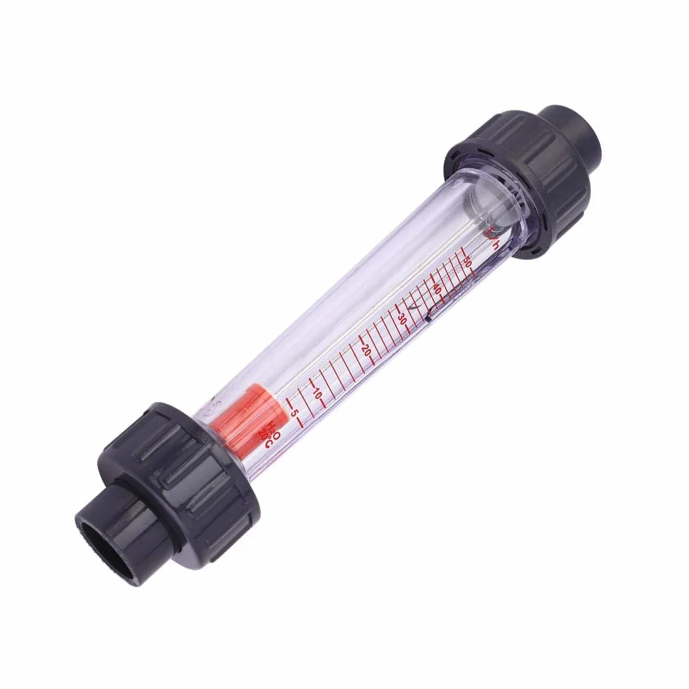 Caudalímetro de flujo de agua LZB-15 (D) Vidrio Acero inoxidable Plástico 5-50mL/H