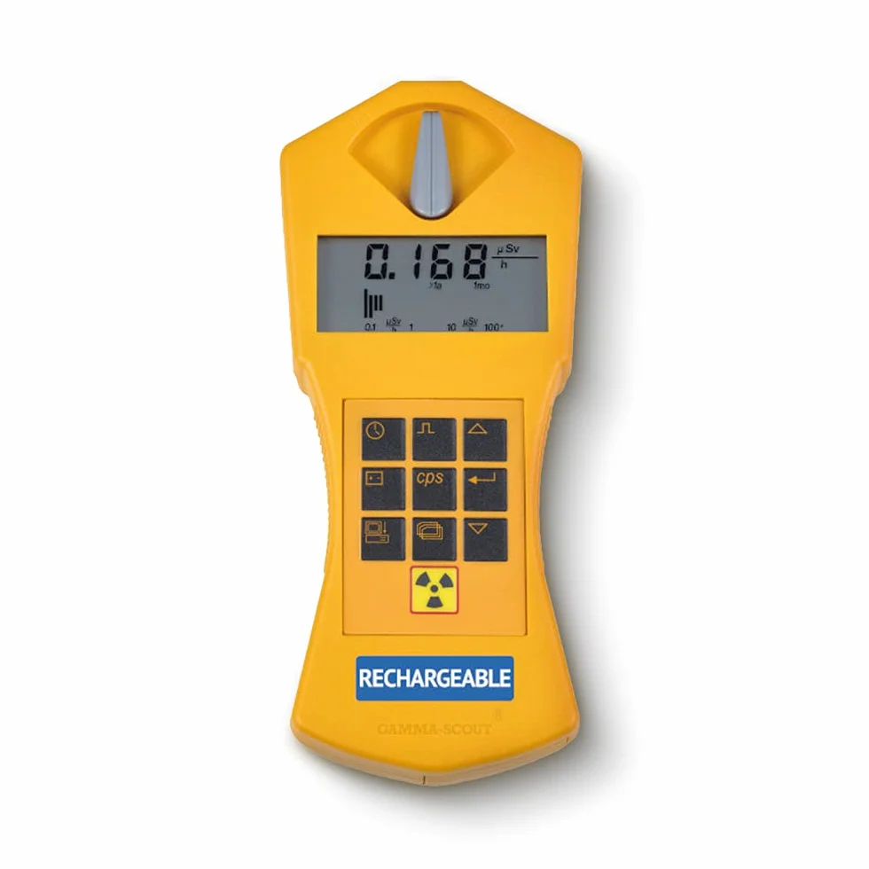 Rechargable | Contador Geiger para radiactividad con batería recargable, dosímetro personal, medidor de radiación incl. interfaz USB y software de evaluación