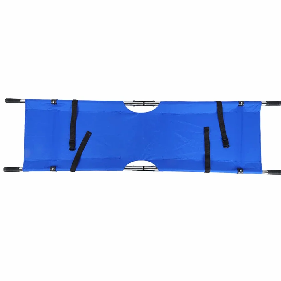 Camilla de Transporte Plegable, Camillas Plegables para Ambulancia Médica Emergencia Plegable Mover Pacientes Trasera Rescate hospitalaria Decoration 150Kg Tela Oxford Espalda Impermeable (Azul)