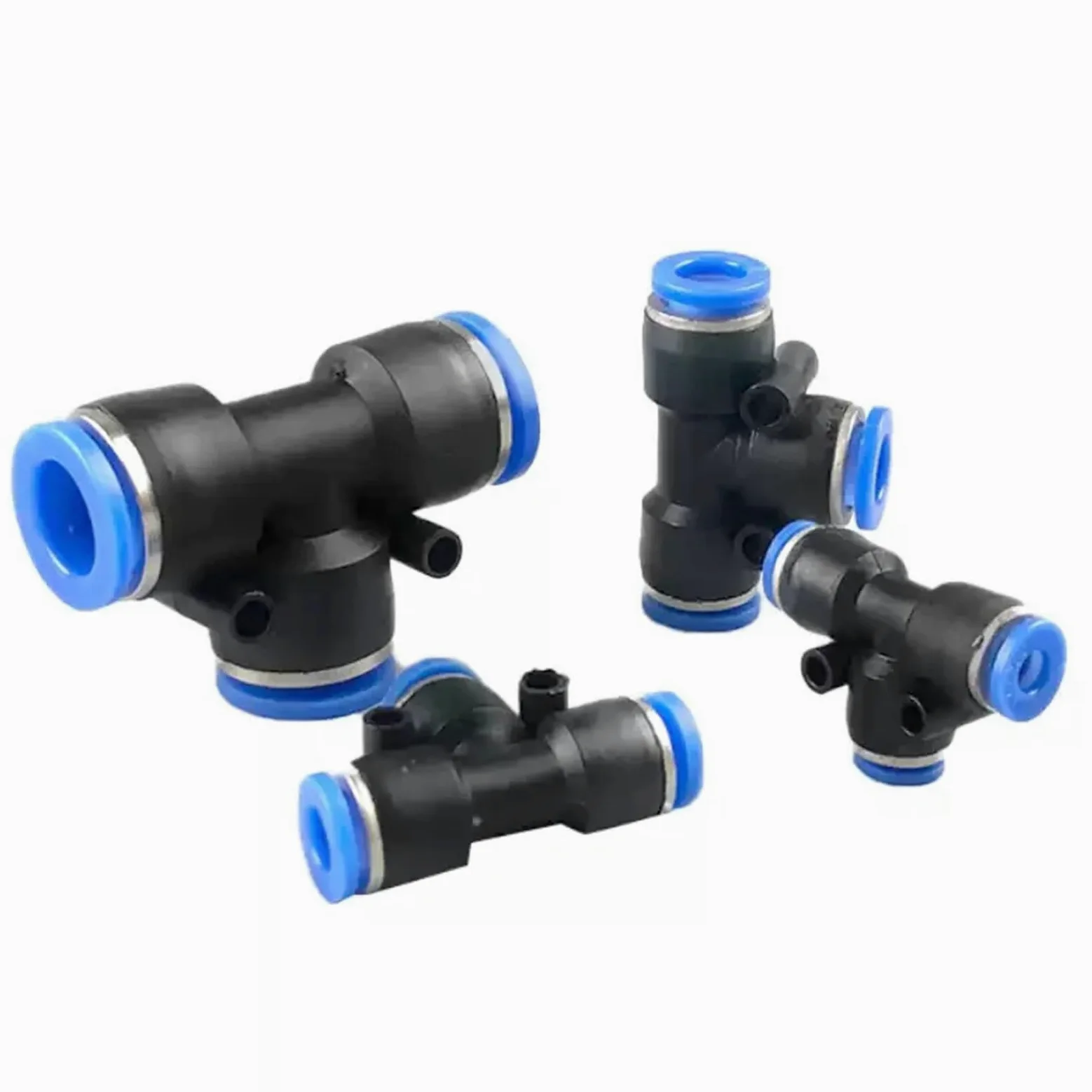 100 accesorios neumáticos de presión, conector de tubo de aire de plástico para acoplamiento de manguera de agua