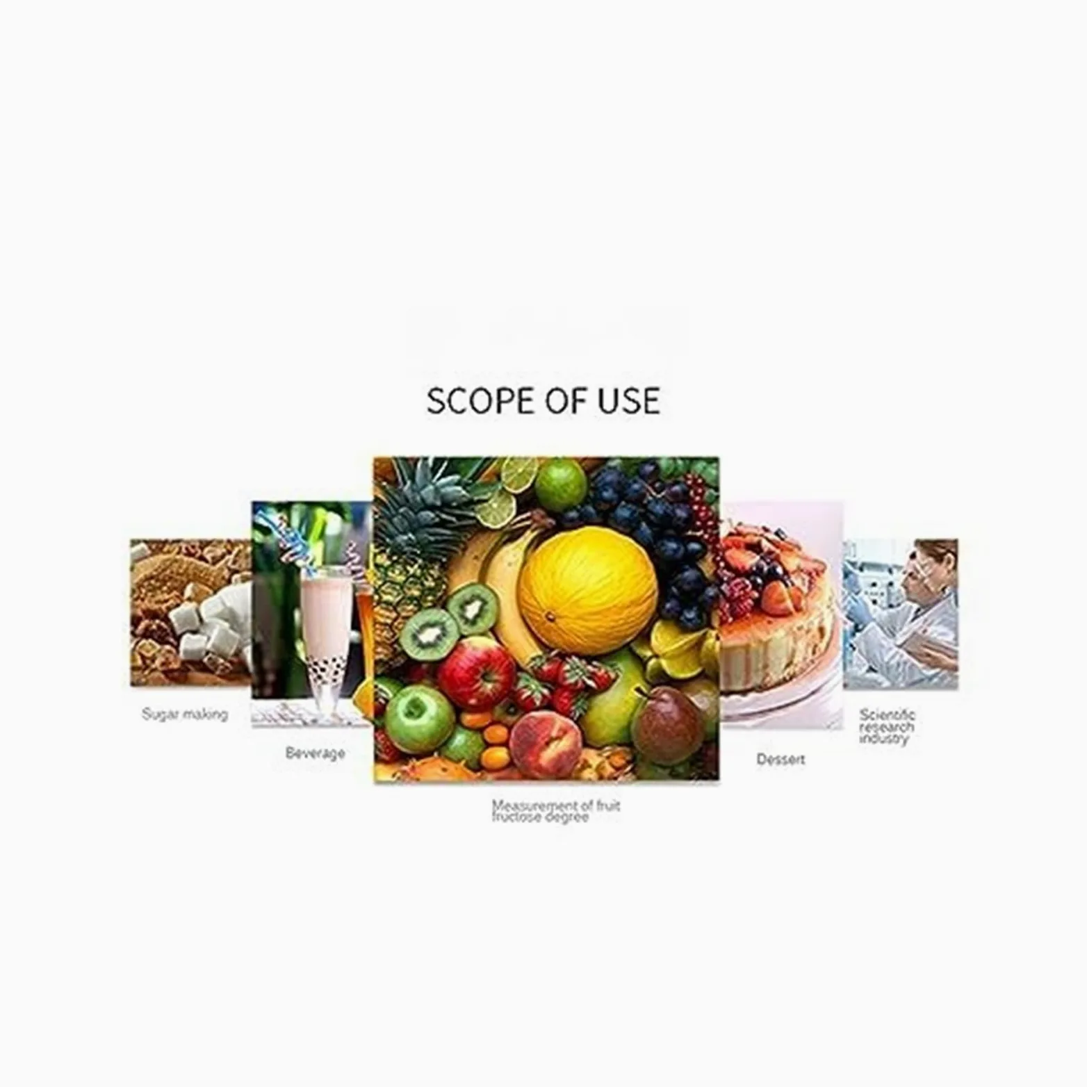 Refractómetro digital for jugos y bebidas, rango de medición 0 55% fácil usar