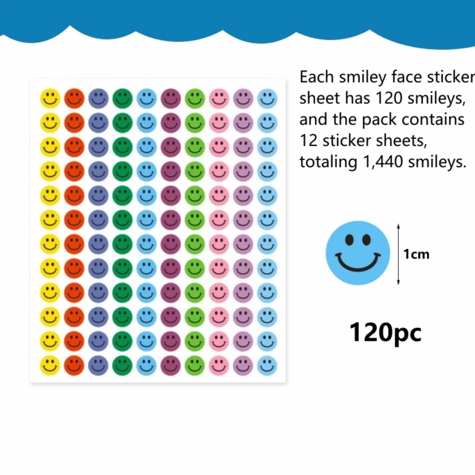 Gráficos de Incentivos para el Aula, Tablero de Recompensas con 1440 Pegatinas de Sonrientes, 24 Piezas