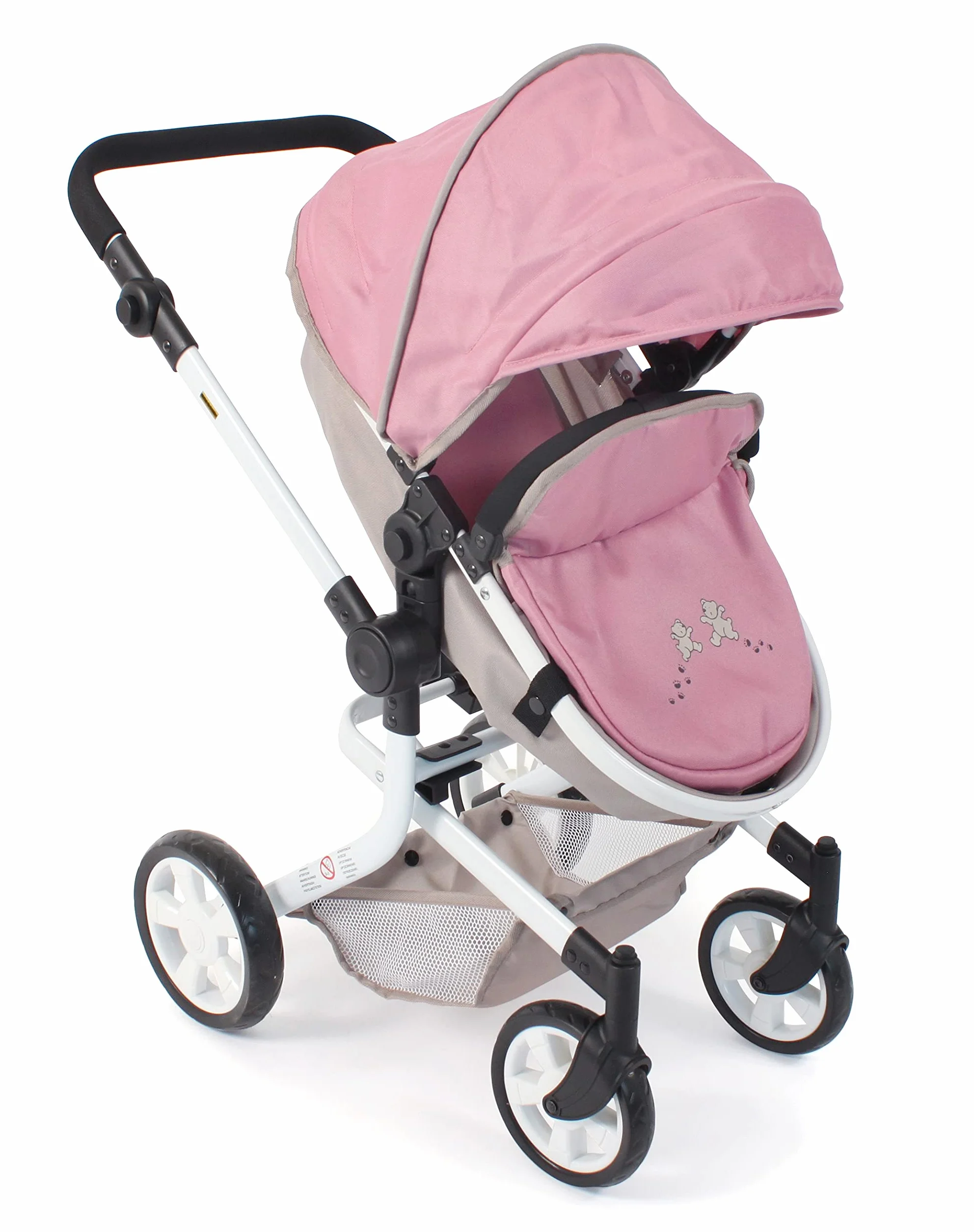 Bayer Chic 2000 Cochecito de muñecas Mika 2 en 1 para muñecas hasta 52 cm Rosa 73x41x82 cm