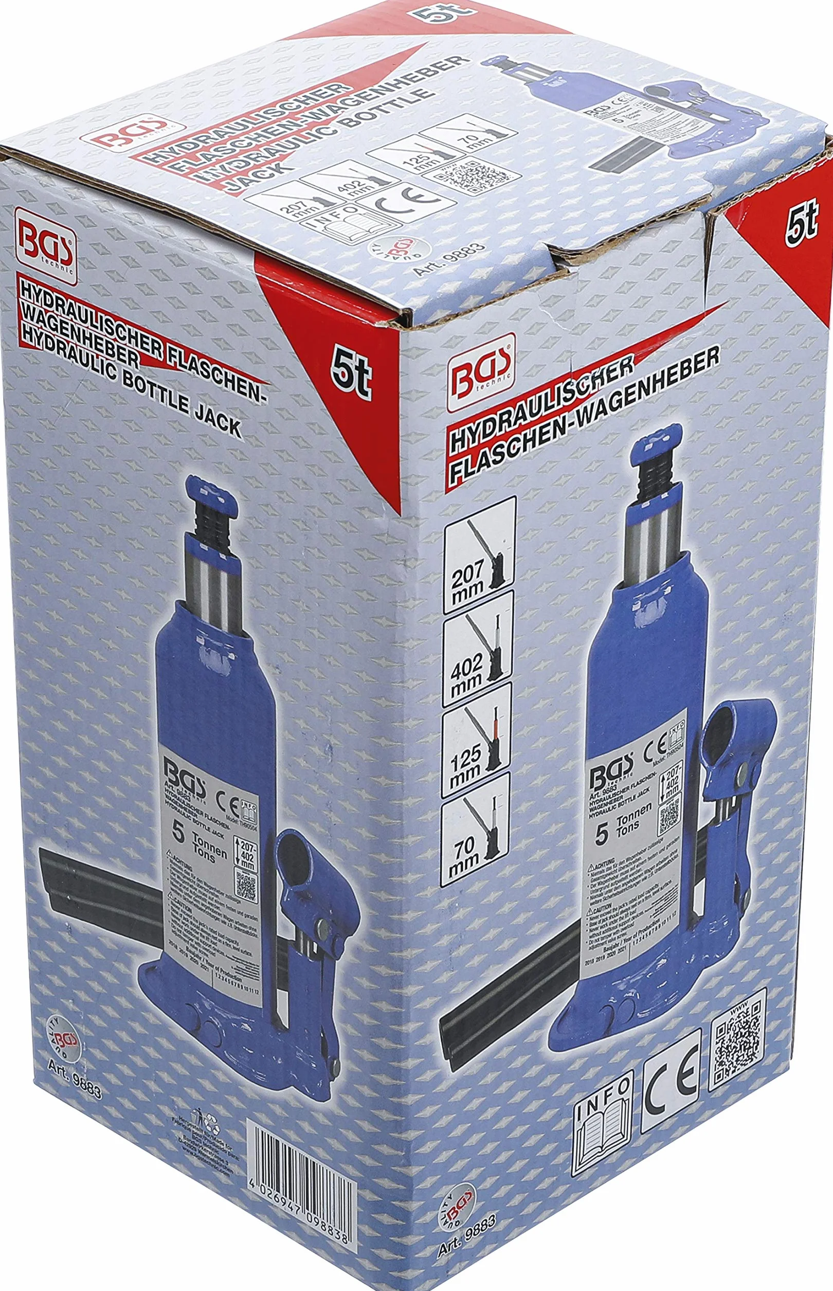 BGS 9883 Gato de botella hidráulico 5 t