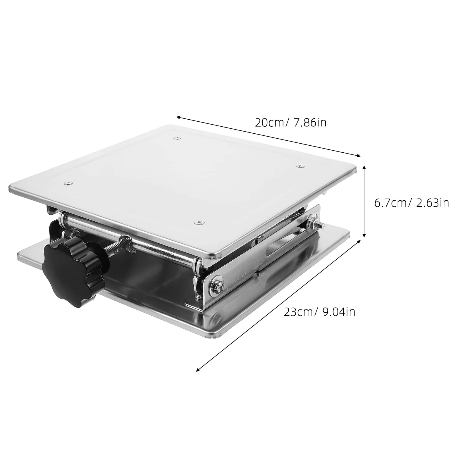 Plataforma de elevación manual, plataforma de trabajo de altura ajustable, soportes de gato de laboratorio de acero inoxidable para soporte equinto