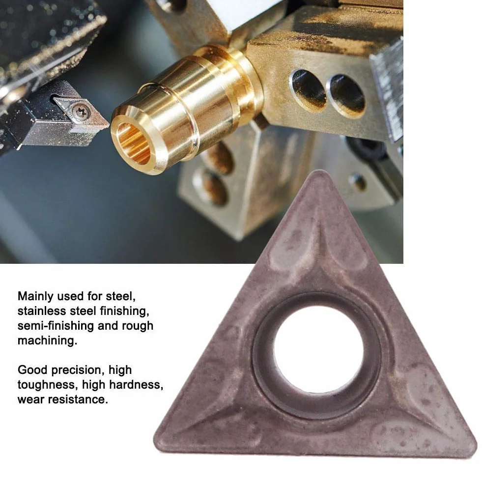 Walfront Insertos CNC TCMT110204 VP15TF Carburo 10 Piezas Herramienta Torneado Acero Inoxidable