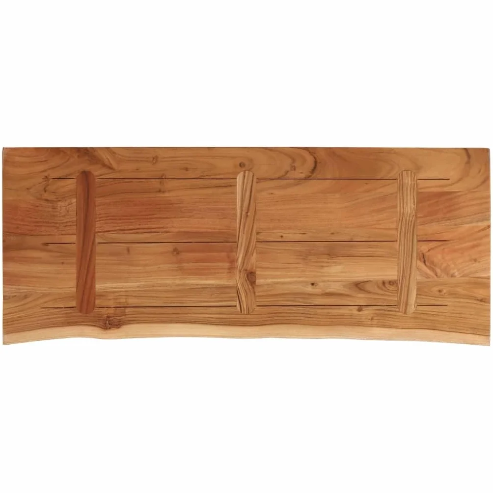 vidaXL Tablero Rectangular, Superficie de Mesa Auxiliar, Tablero de Repuesto, Superficie de Comedor, Madera de Acacia Borde Vivo 100x40x3,8 cm