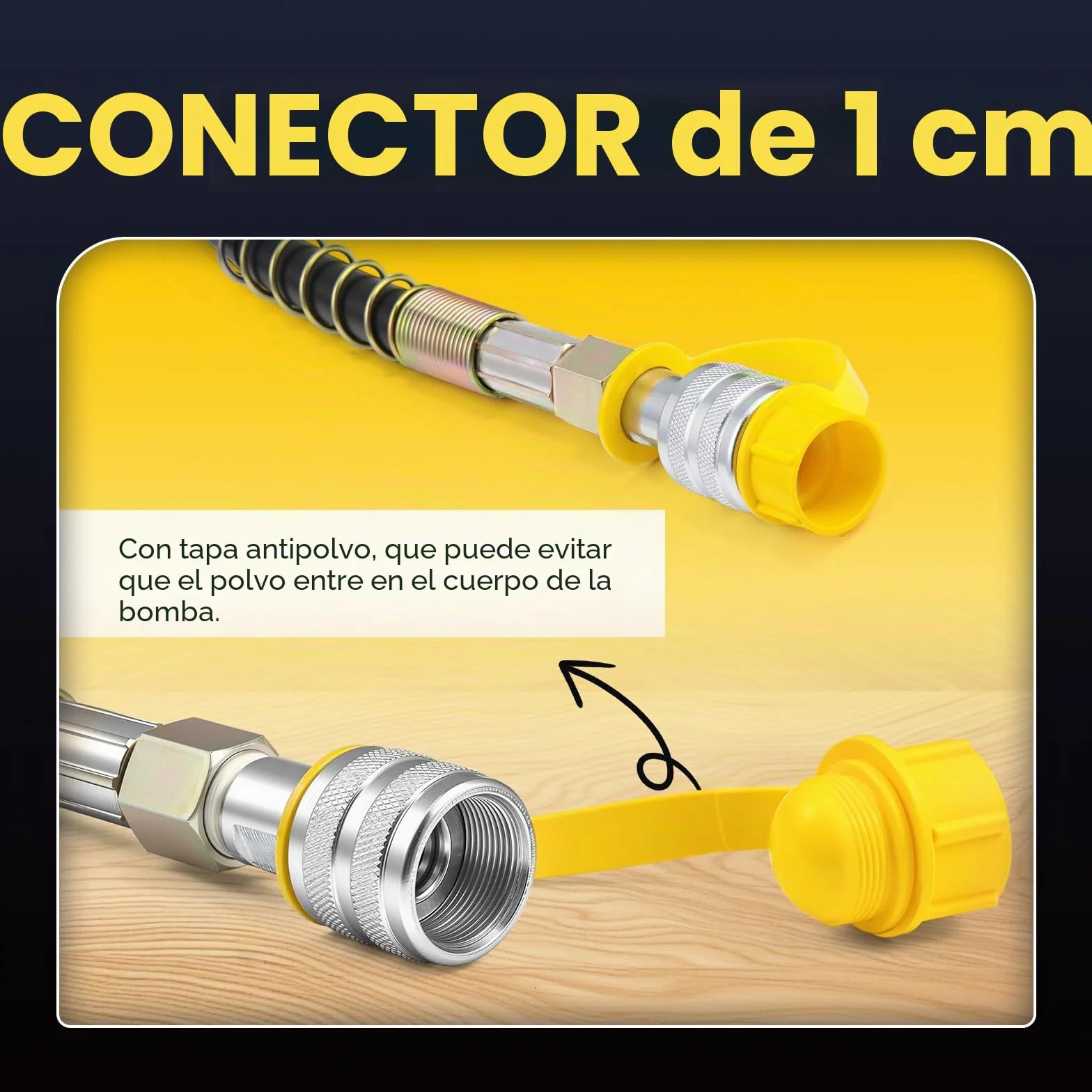 CGOLDENWALL CP-180 Bomba Hidraulica Manual, con Manguera de 0,8m, Alta Presión 60kg/cm², Capacidad de Aceite 400cc, para Herramienta Hidraulica
